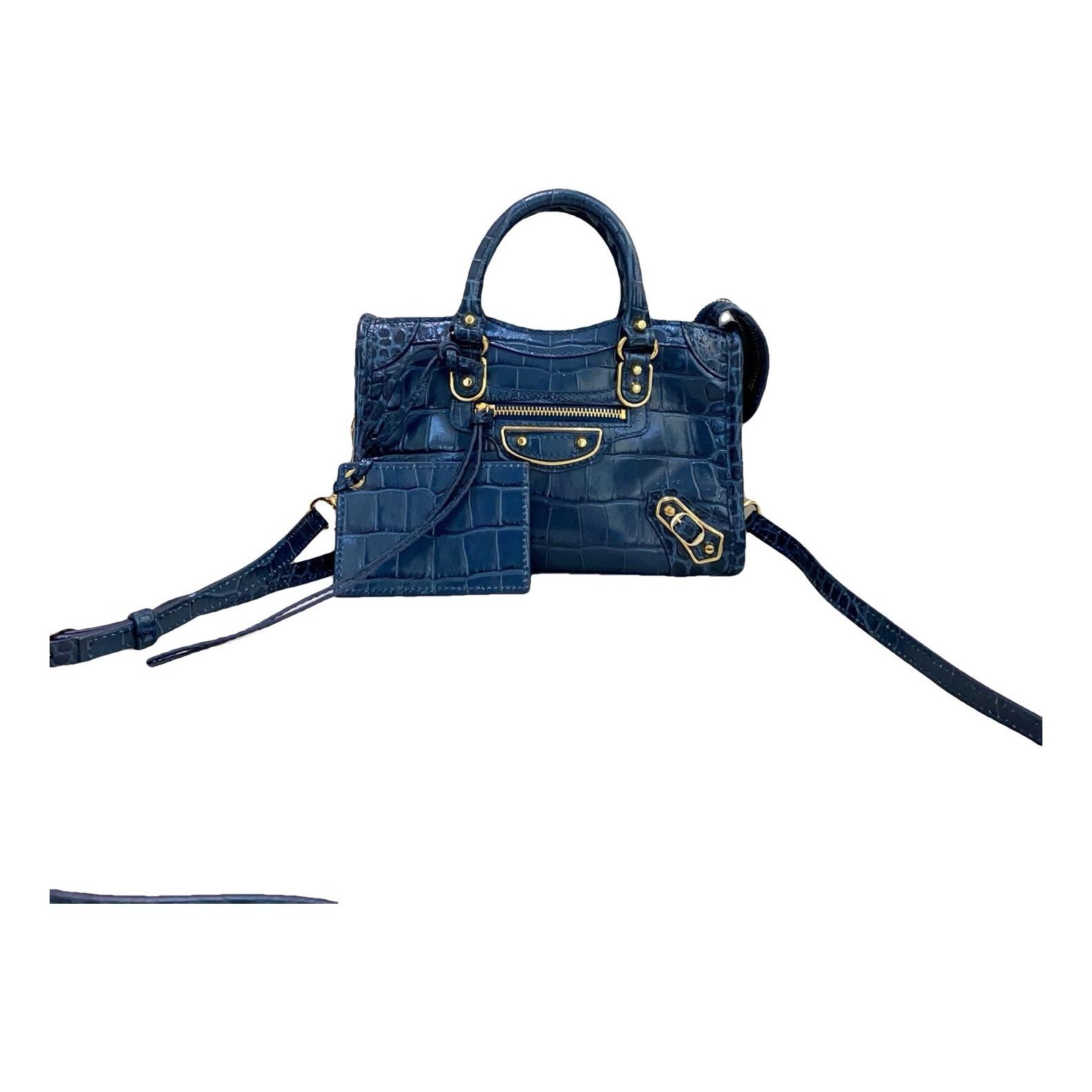 City leather handbag