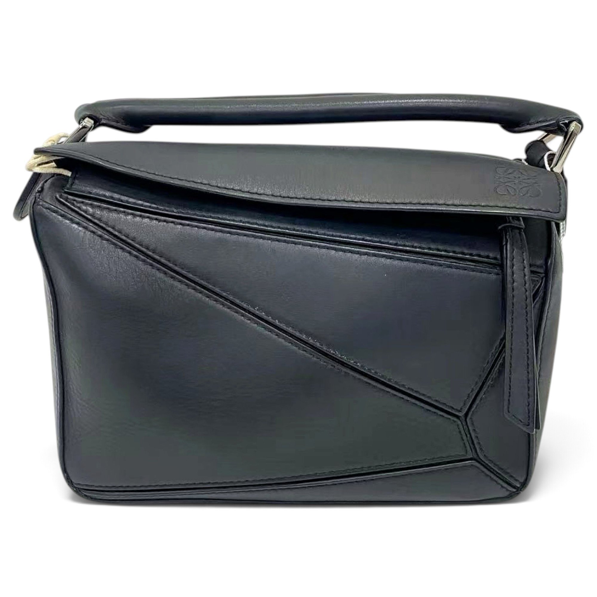 Puzzle leather handbag