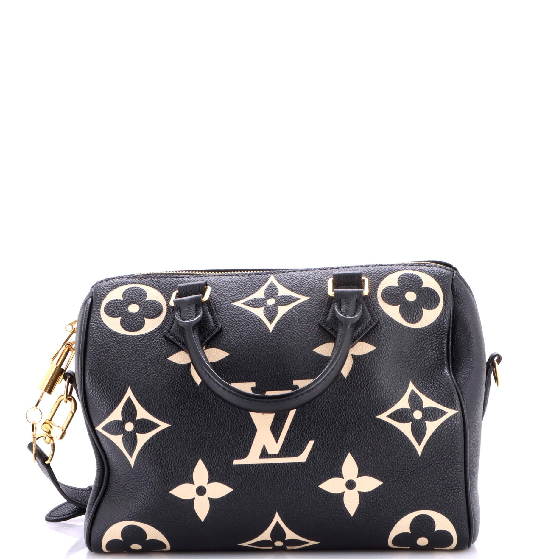 Speedy Bandouliere Bag Bicolor Monogram Empreinte Giant 25
