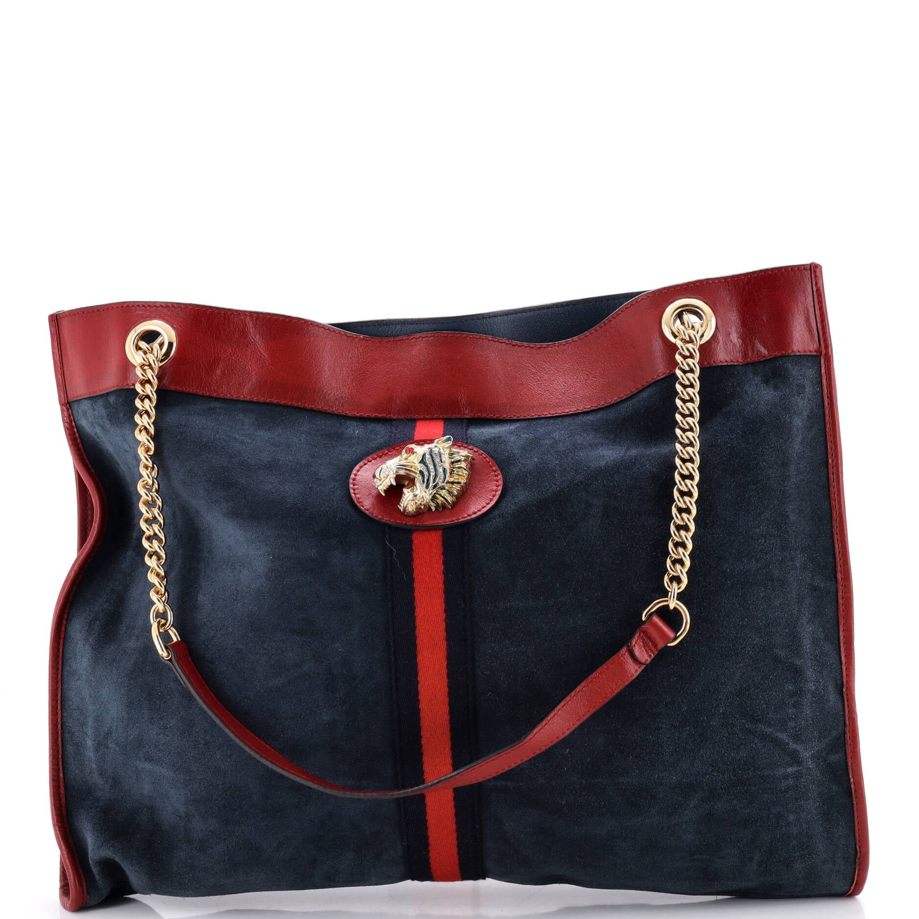Rajah Chain Tote Suede Large