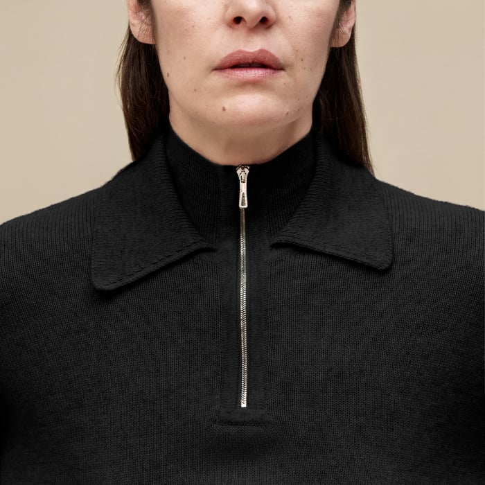 Noir High Collar Sweater