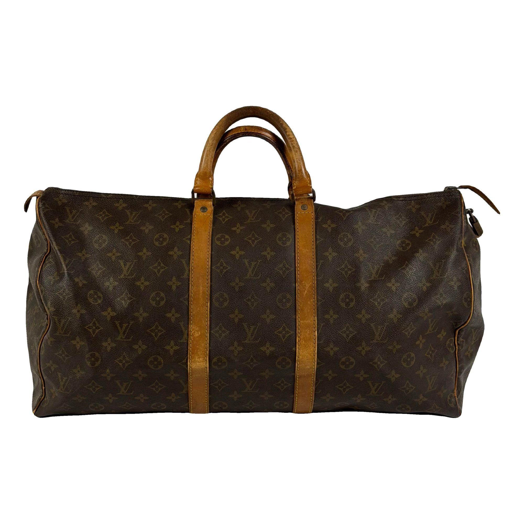 Keepall leather travel bag