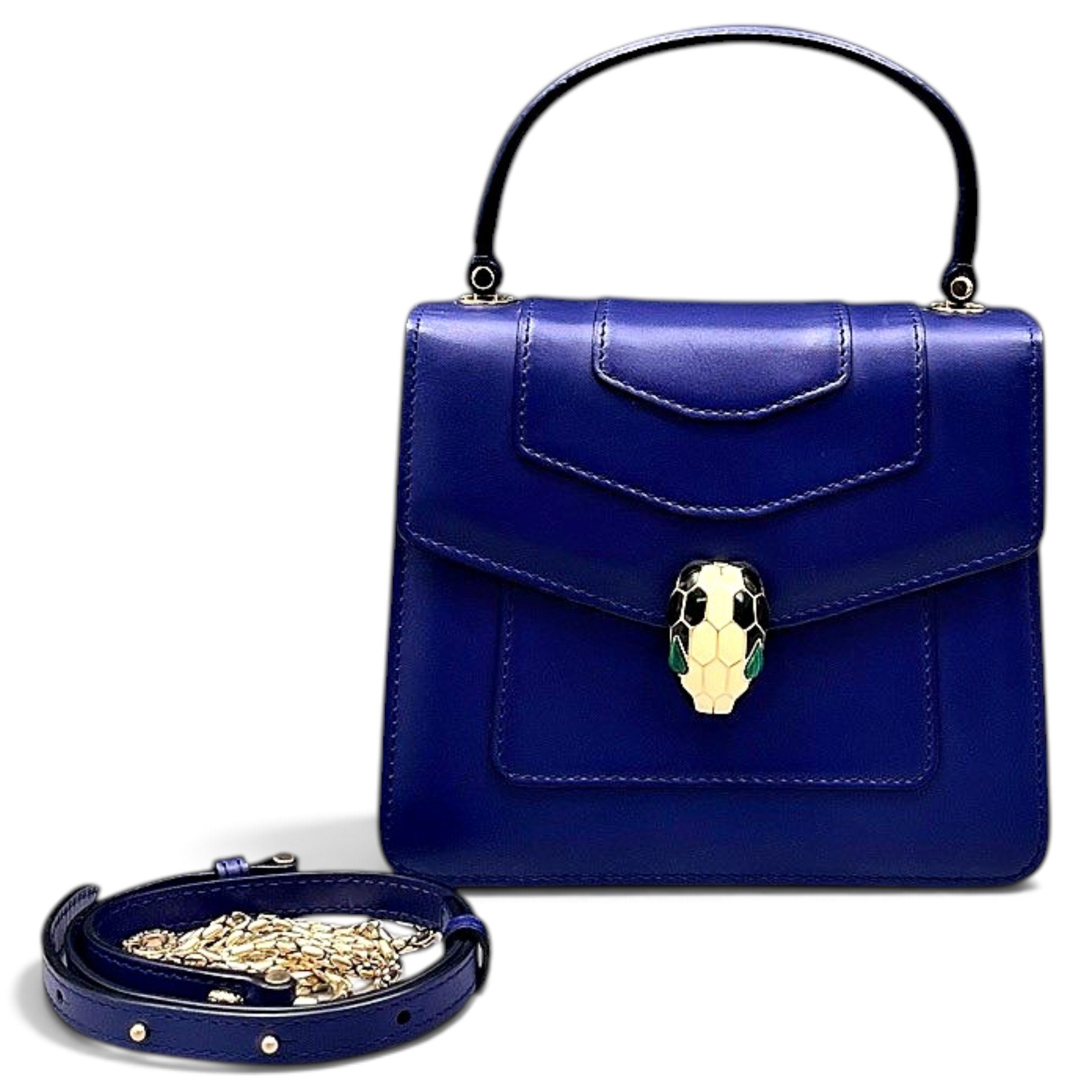 Serpenti leather handbag