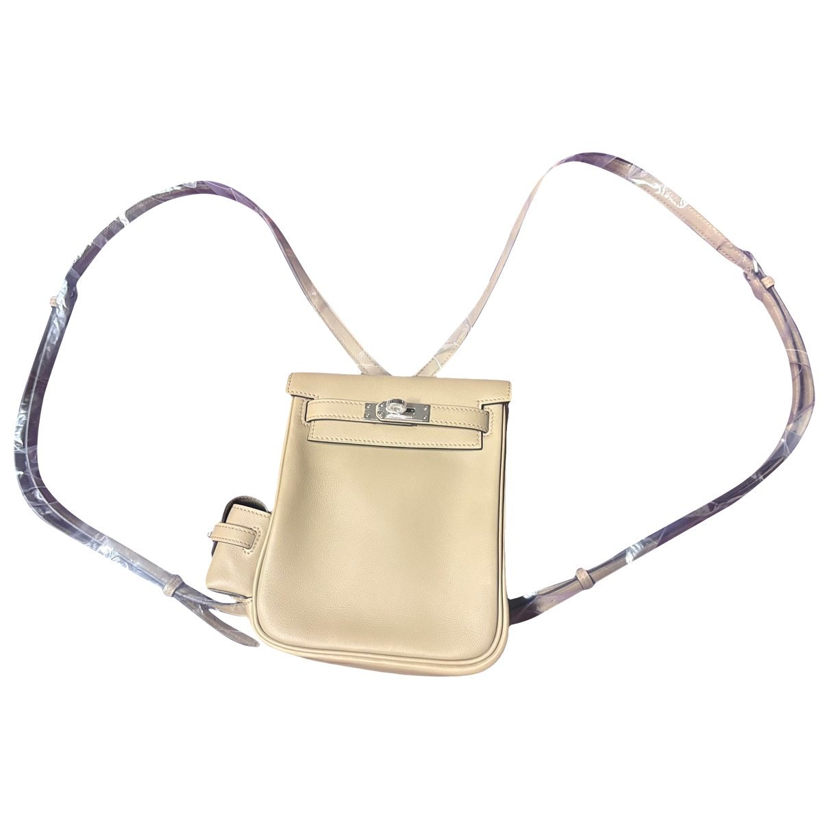 Hermes Kelly Handbag Beige Swift Leather