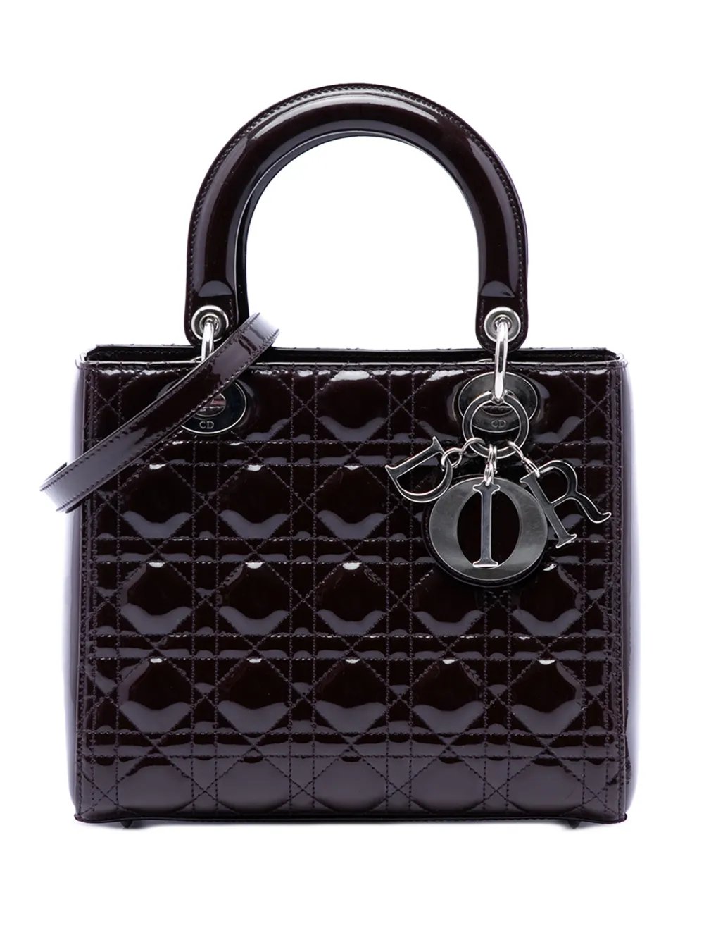 2011 Medium Patent Cannage Lady Dior satchel