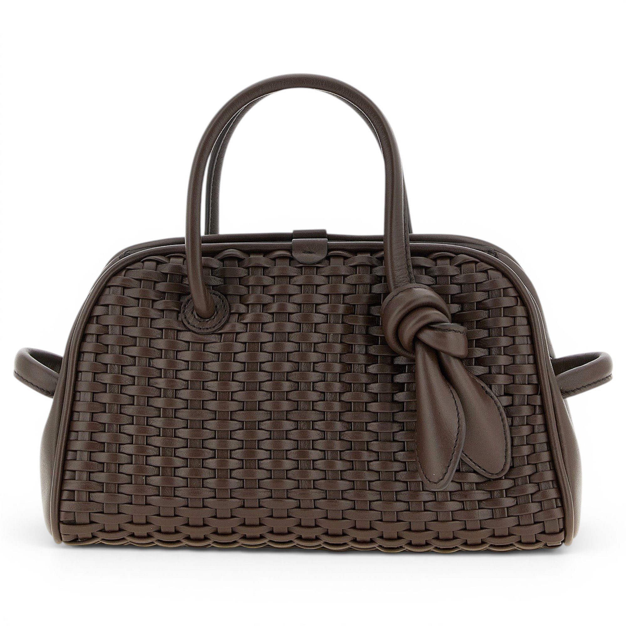 Leather bowling bag
