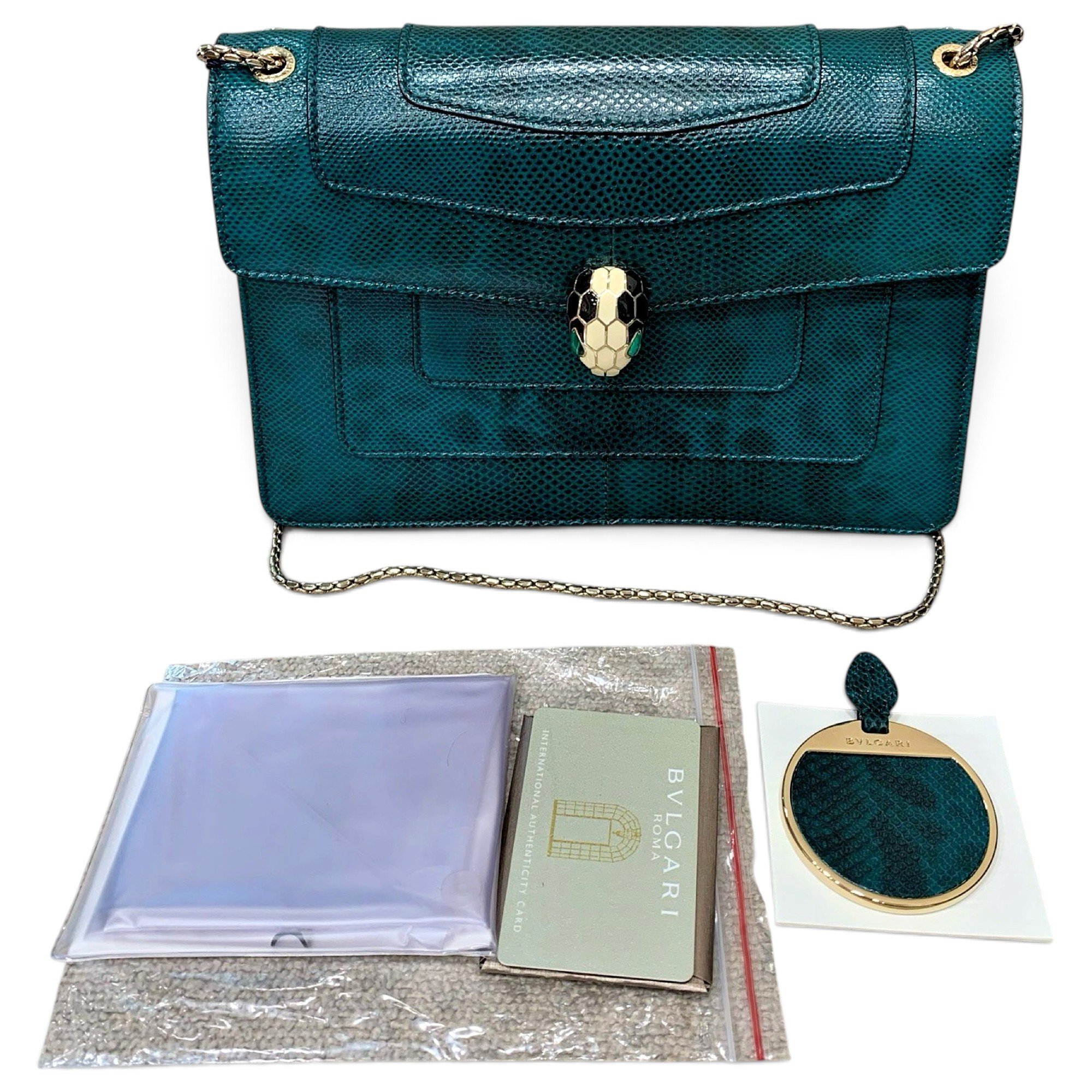 Serpenti leather handbag