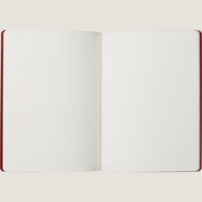 Rouge H Grain d'H MM Lined Notebook