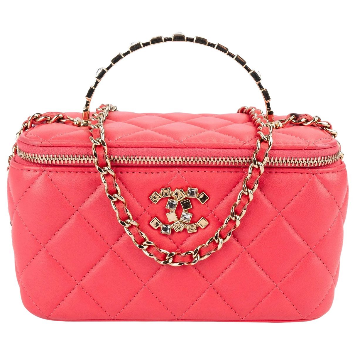 Vanity leather crossbody bag