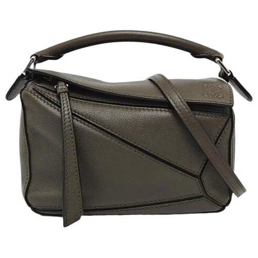 Puzzle leather handbag