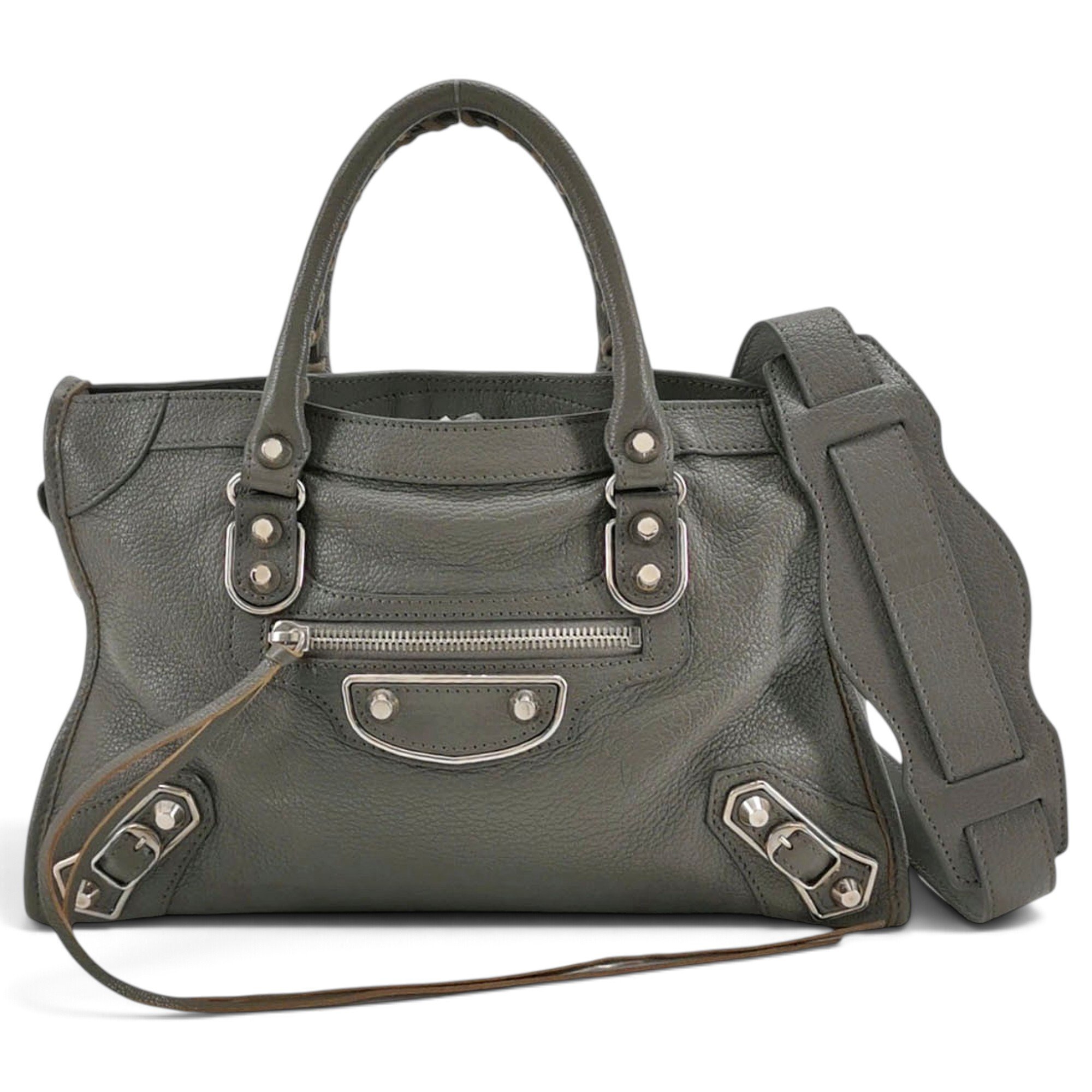 Balenciaga Classic Metalic leather handbag
