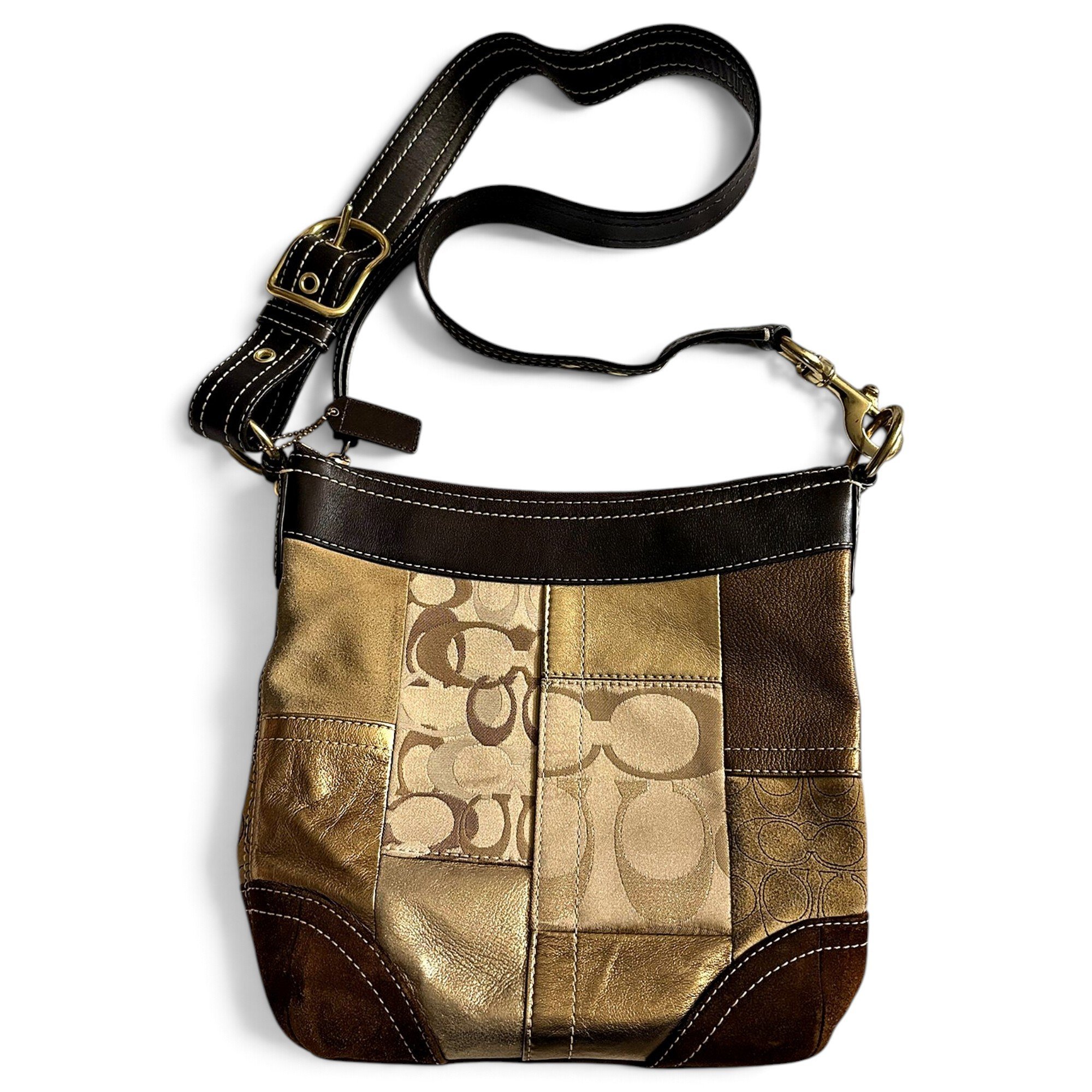 Canvas Courier Crossbody leather crossbody bag