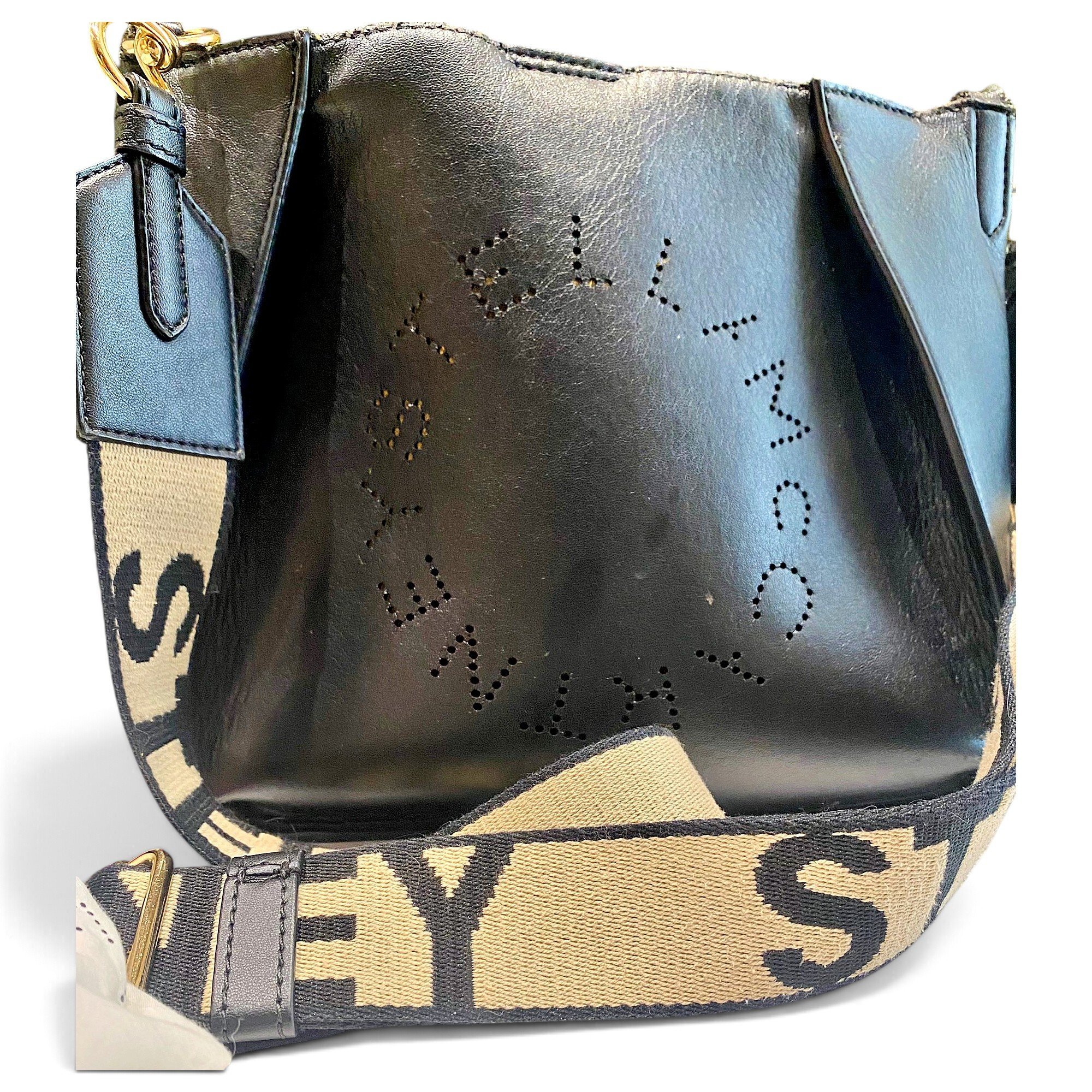 Logo vegan leather crossbody bag