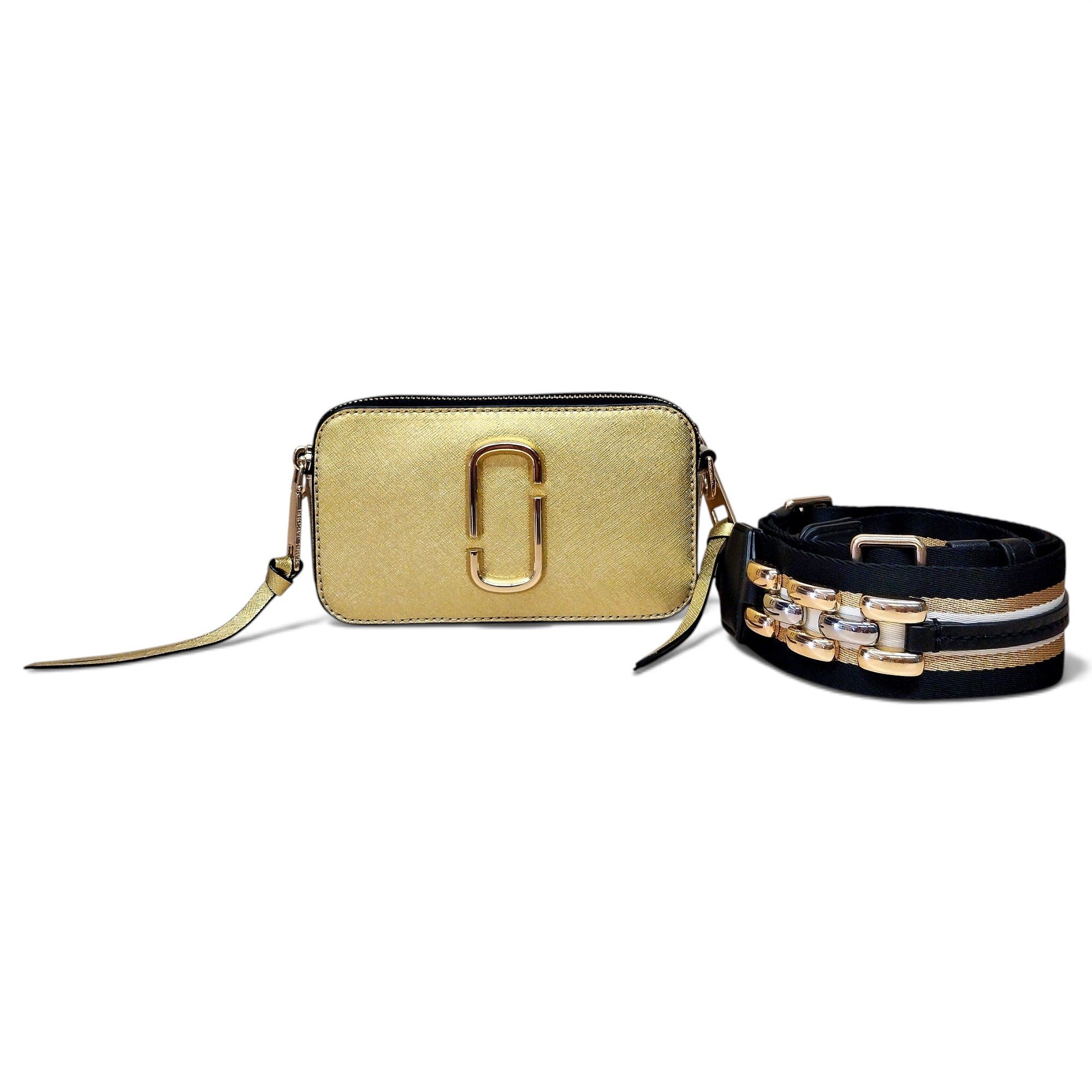 Snapshot leather clutch bag