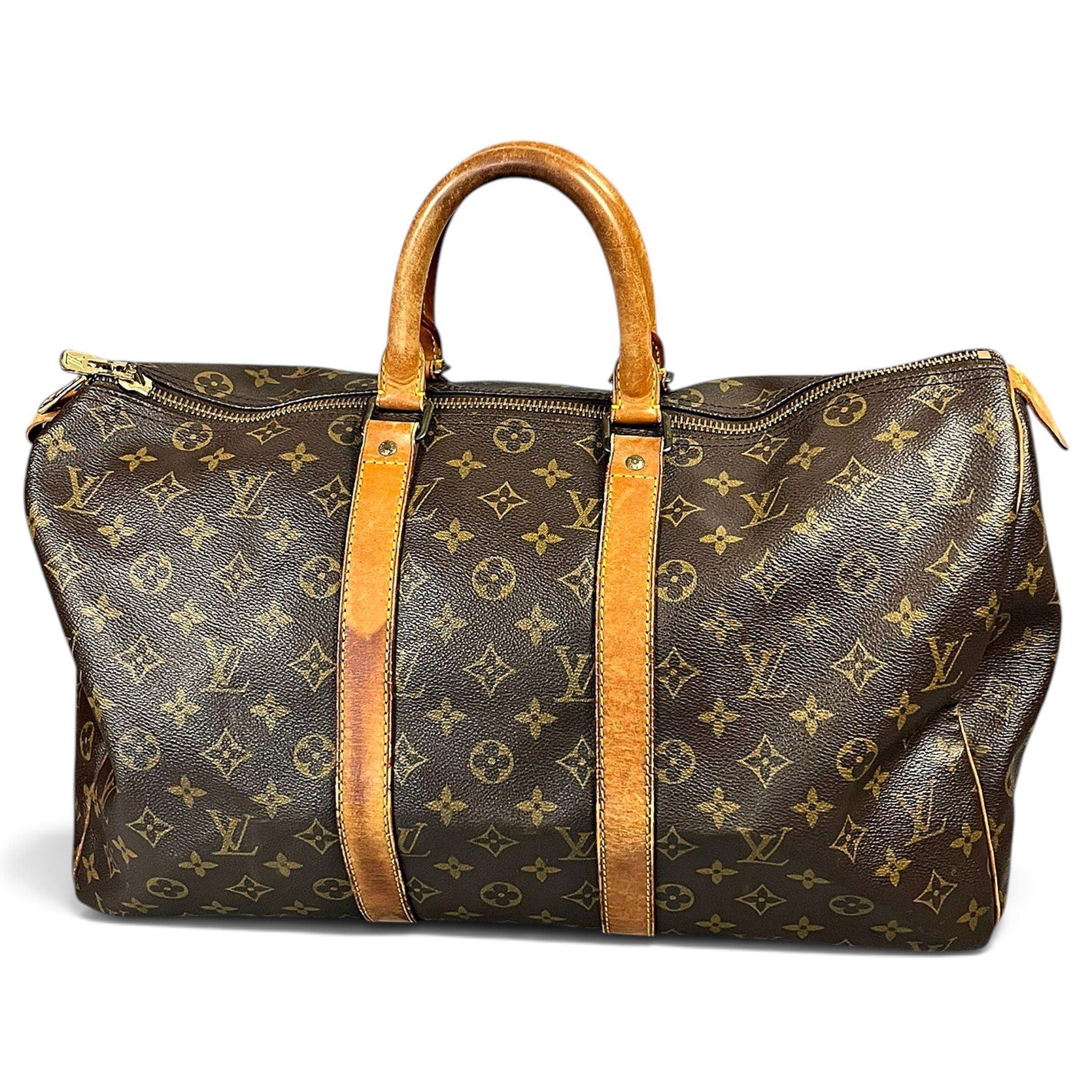 Keepall leather travel bag