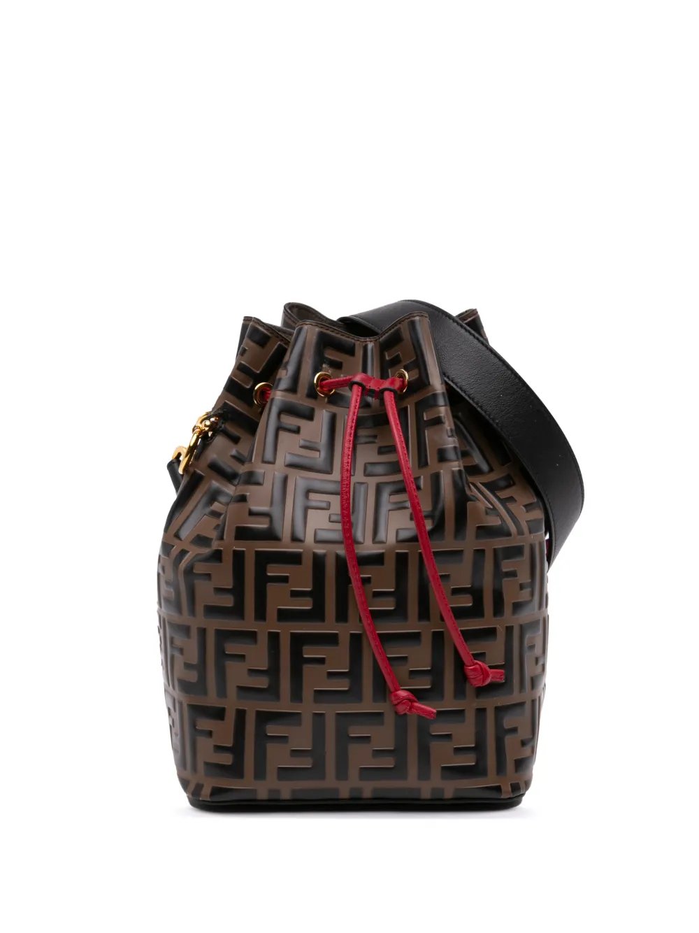 2010-2026 FF 1974 Embossed Leather Mon Tresor bucket bag