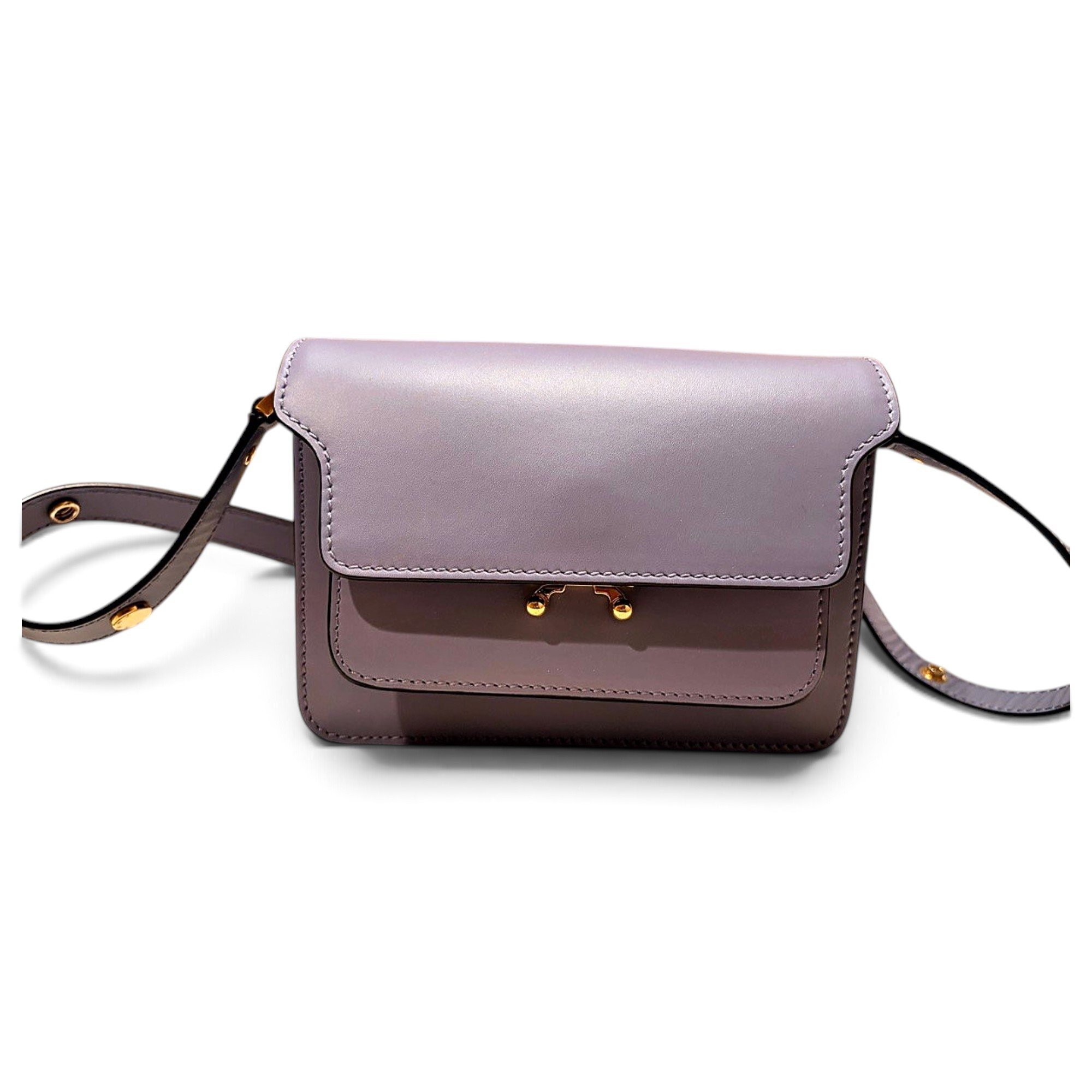 Trunk leather handbag