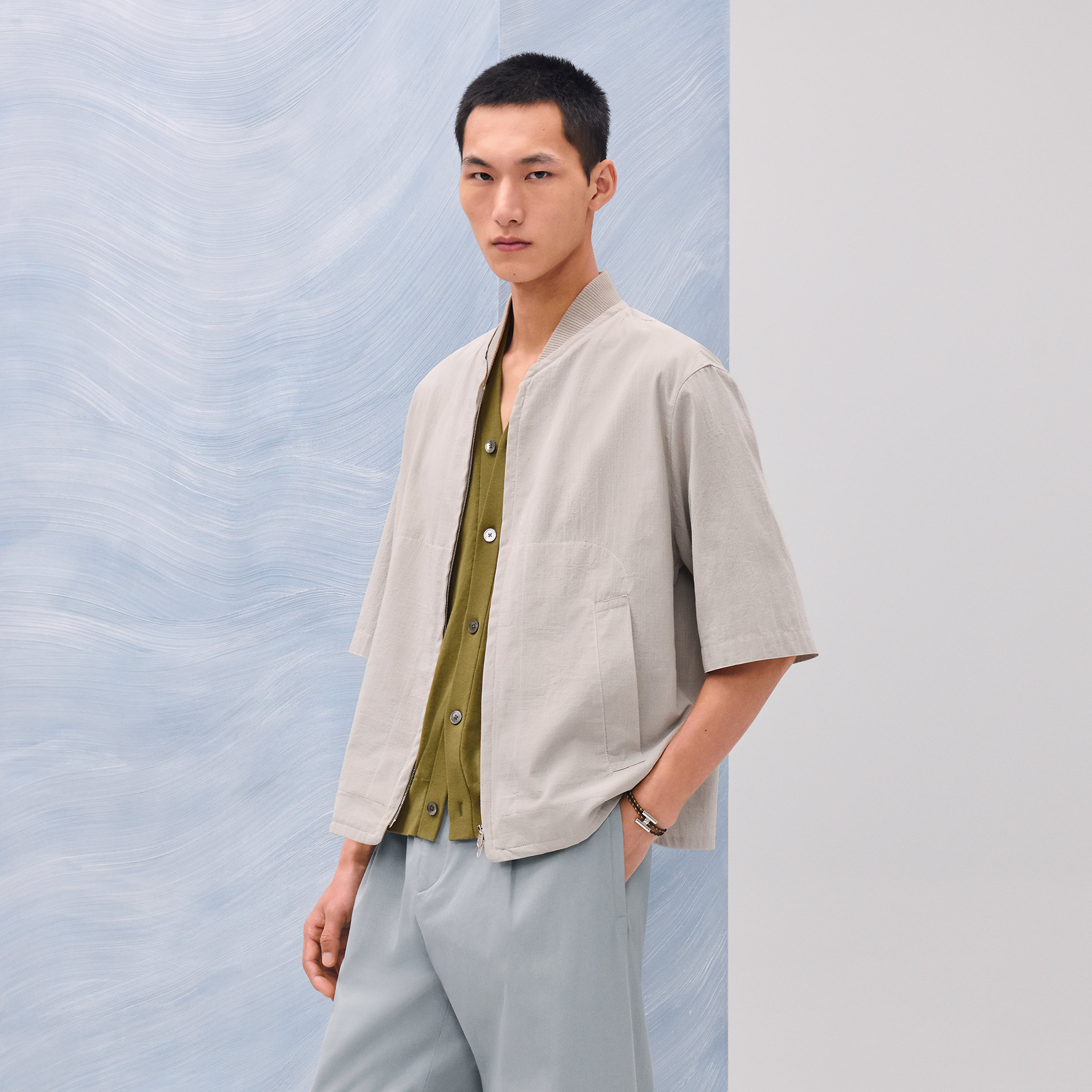 Short-sleeve overshirt