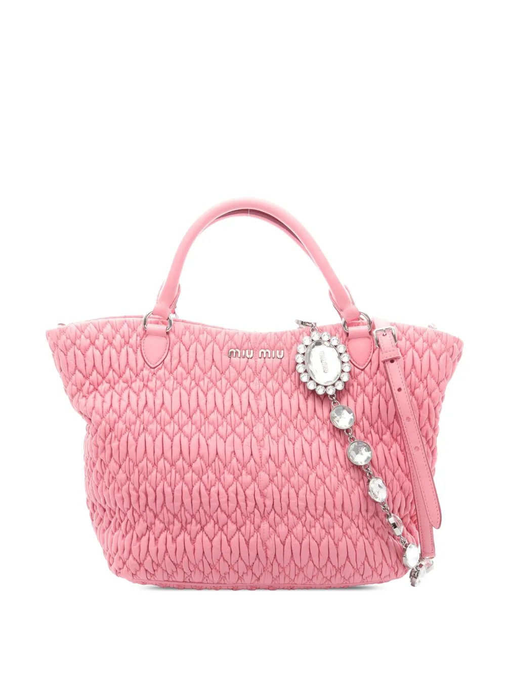 Miu Miu 2010-2026 Matelasse Nappa Crystal satchel