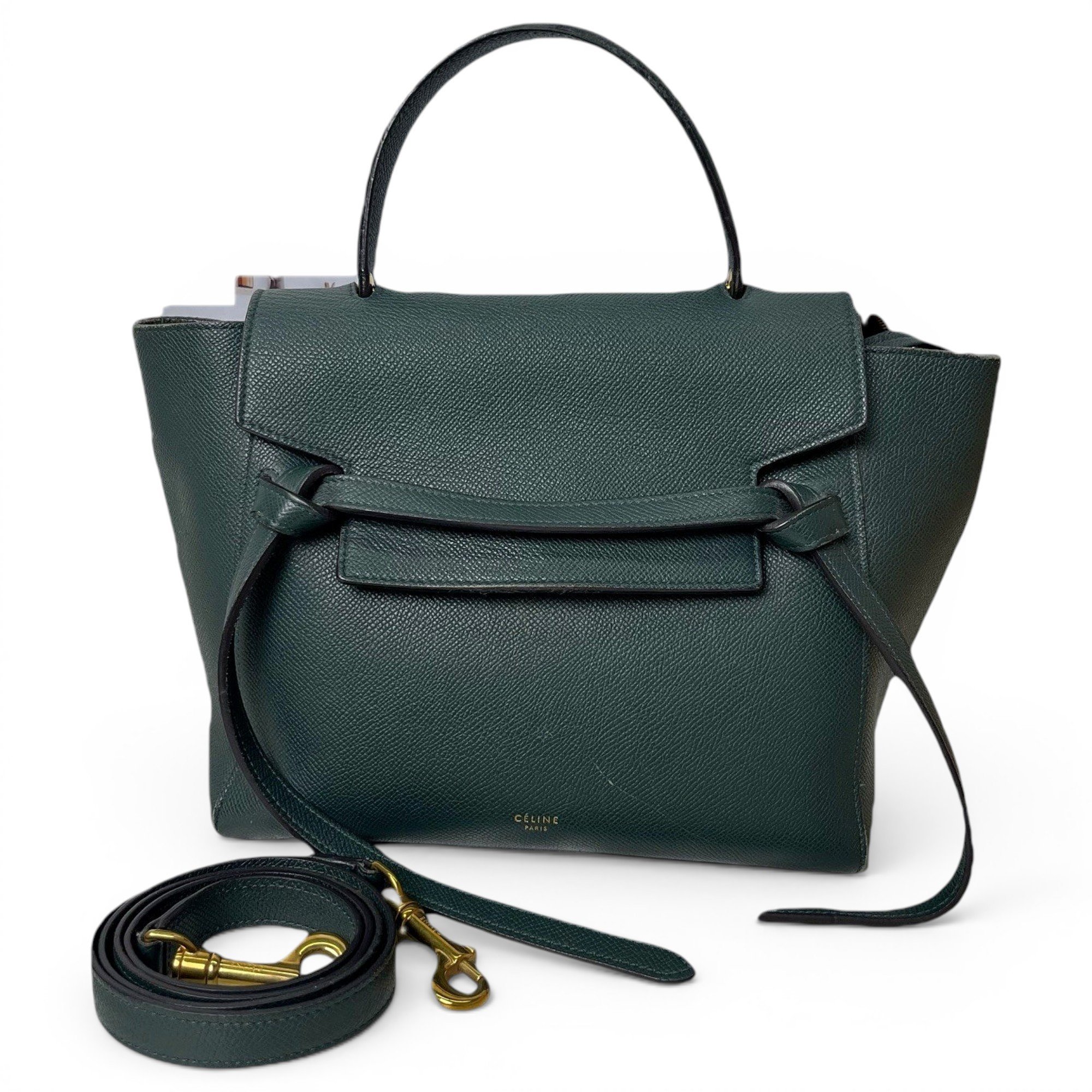 Belt leather handbag
