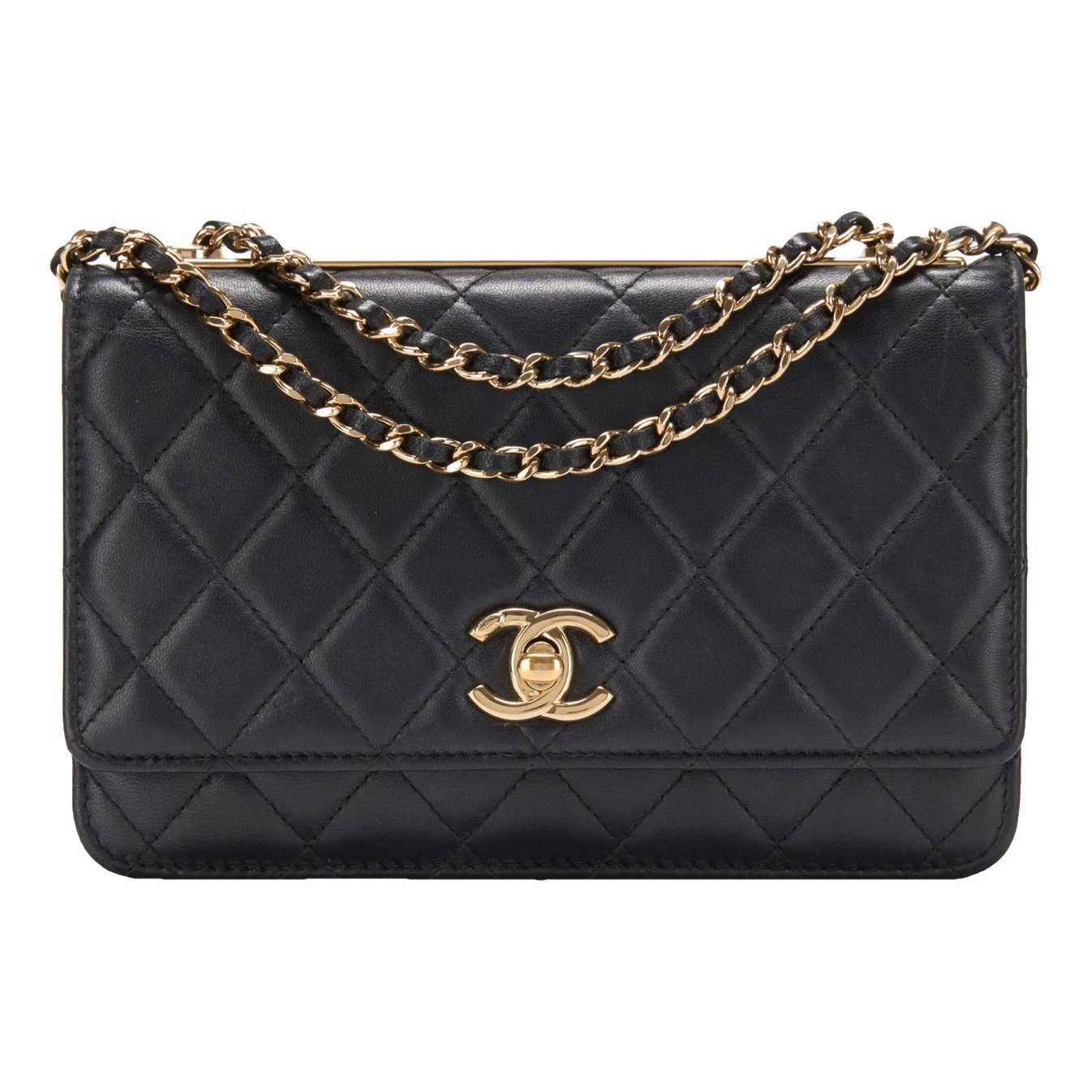 Trendy CC Wallet on Chain leather crossbody bag