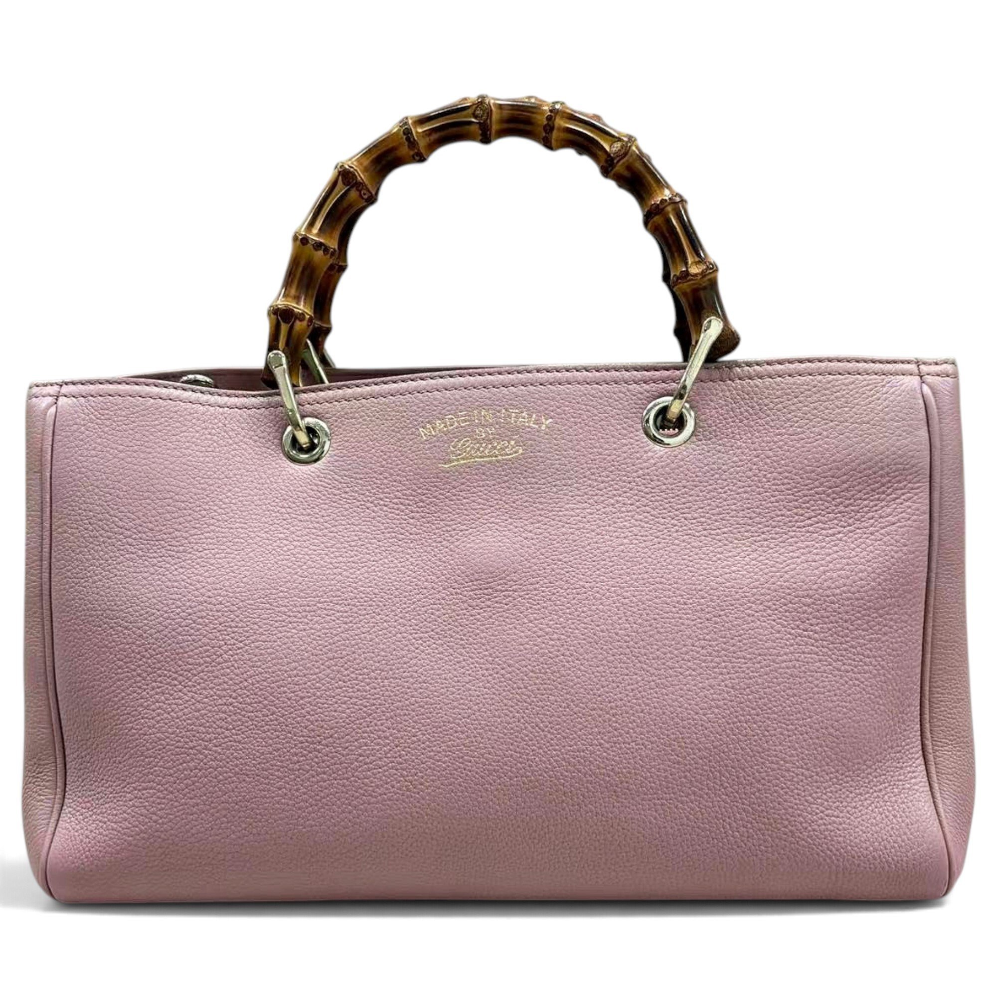 Bamboo Shopper leather handbag