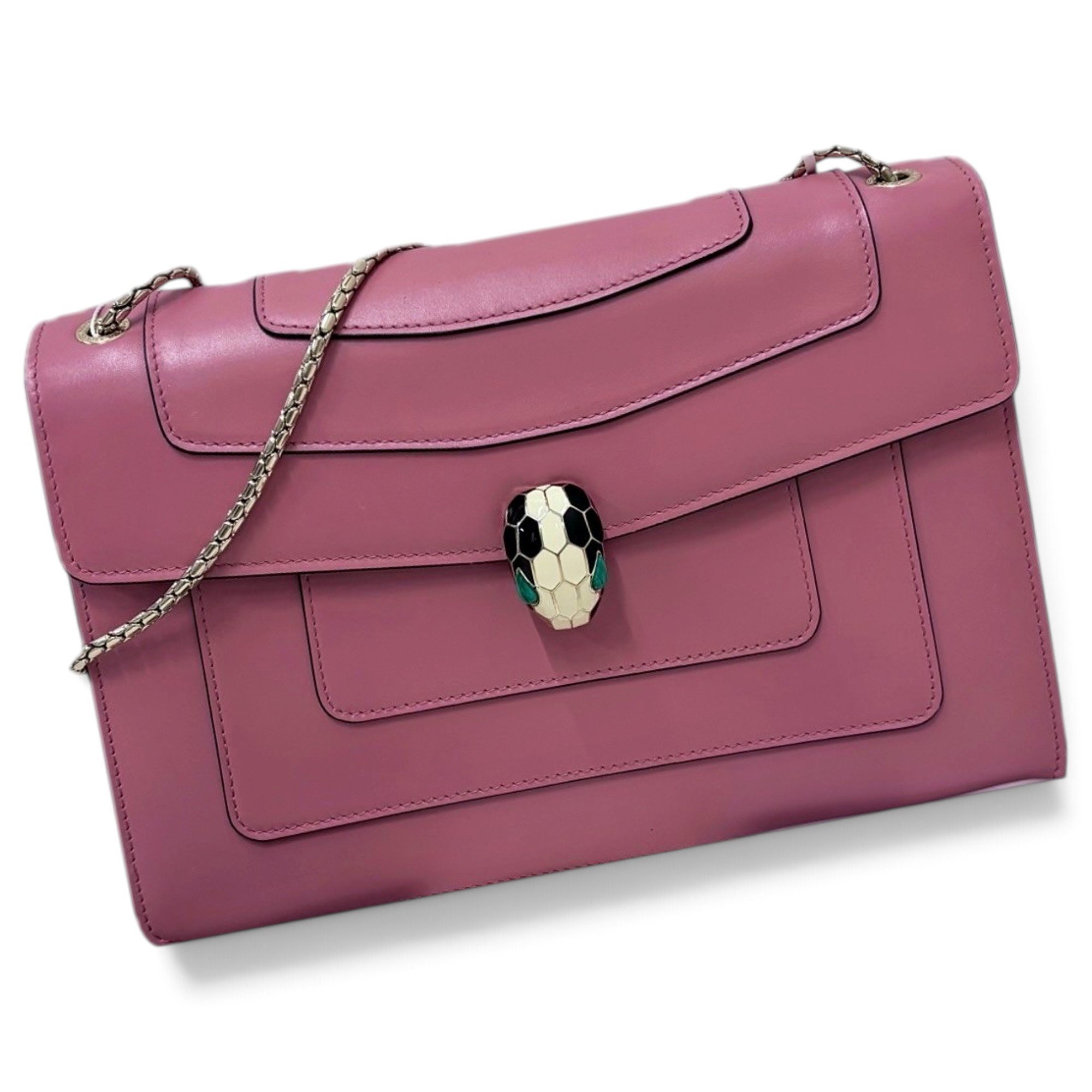 Serpenti leather handbag