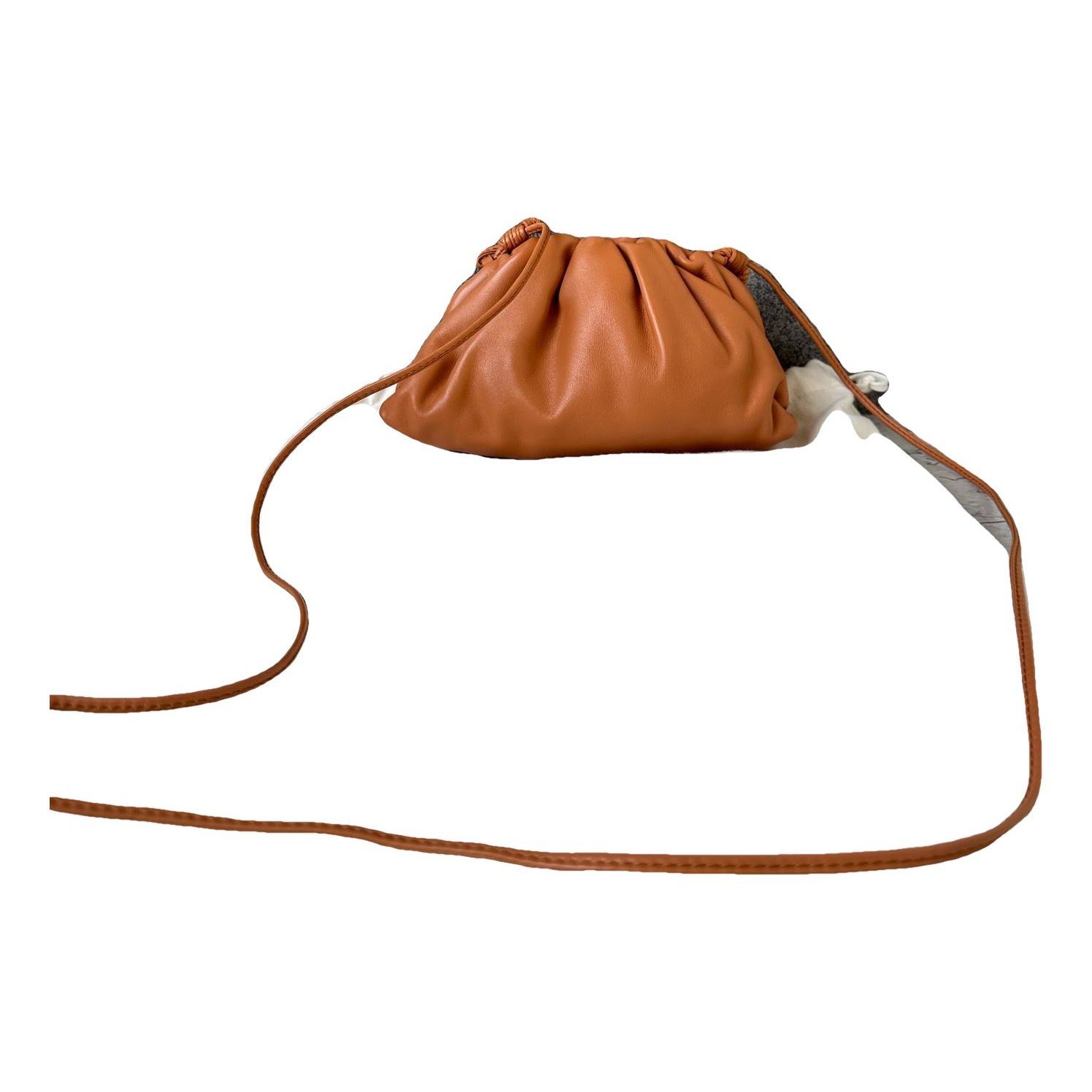 Pouch leather handbag