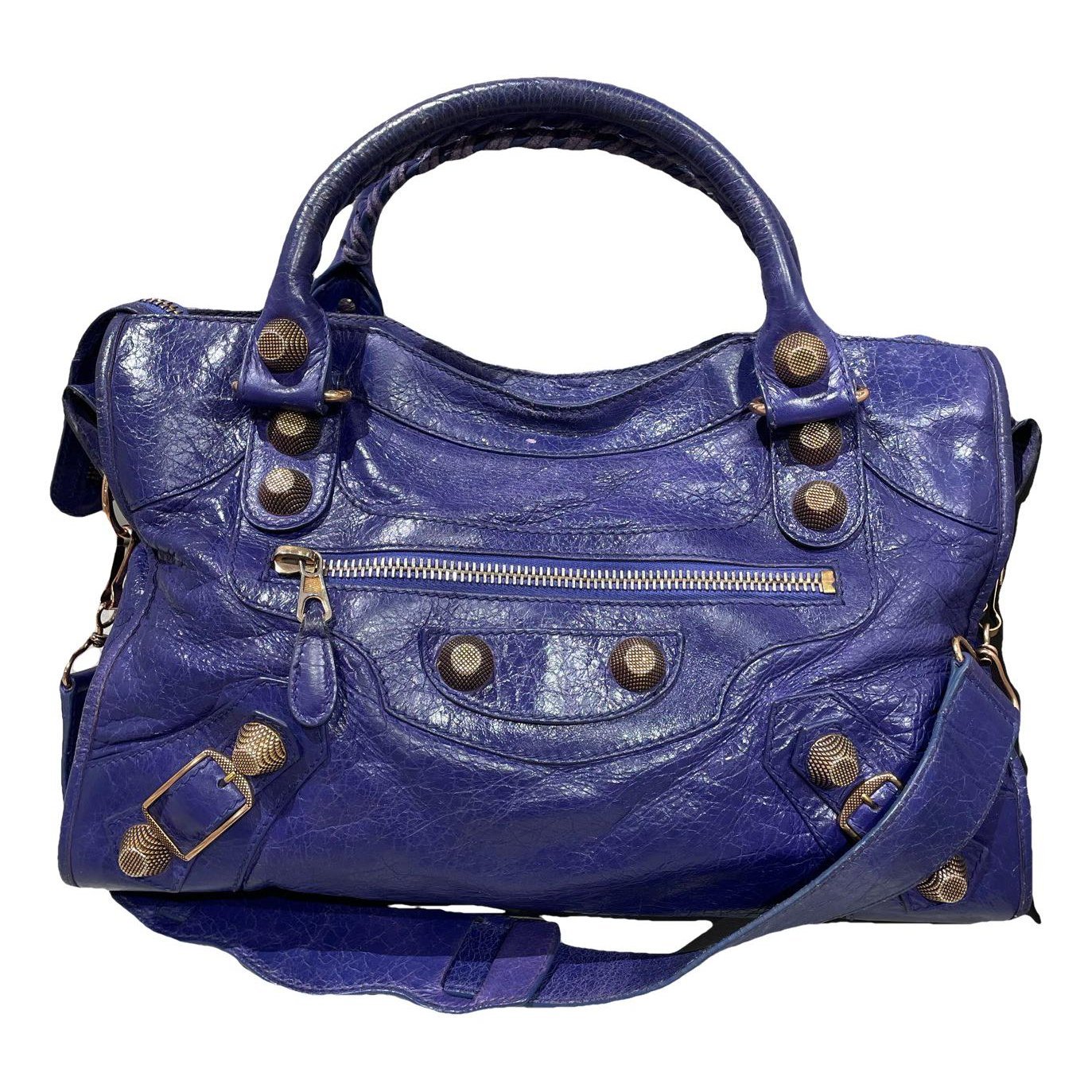 City leather handbag