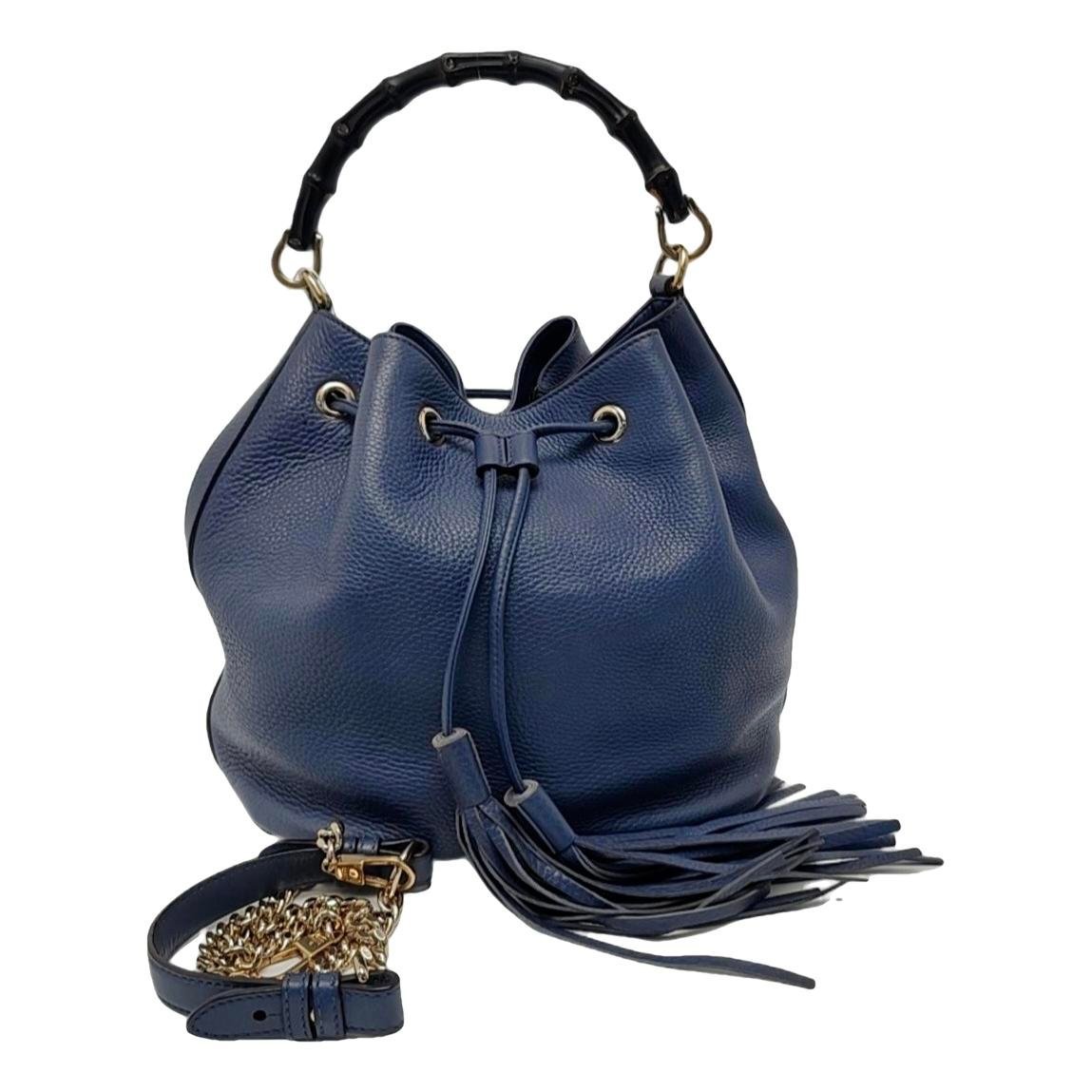 Miss Bamboo Bucket leather handbag