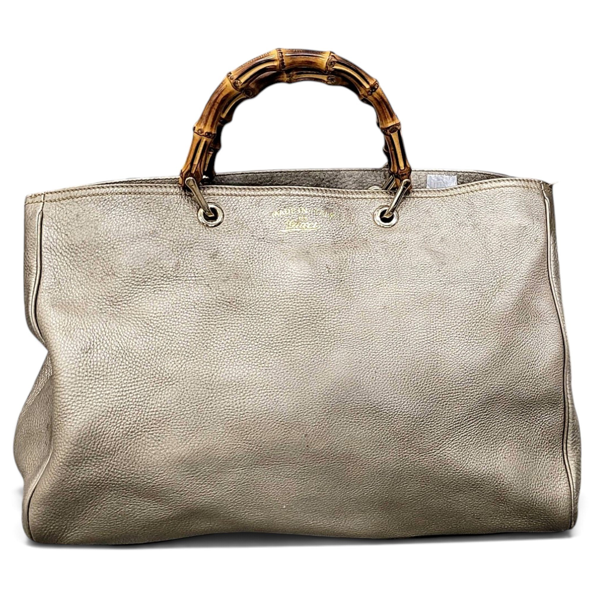 Bamboo Shopper leather tote