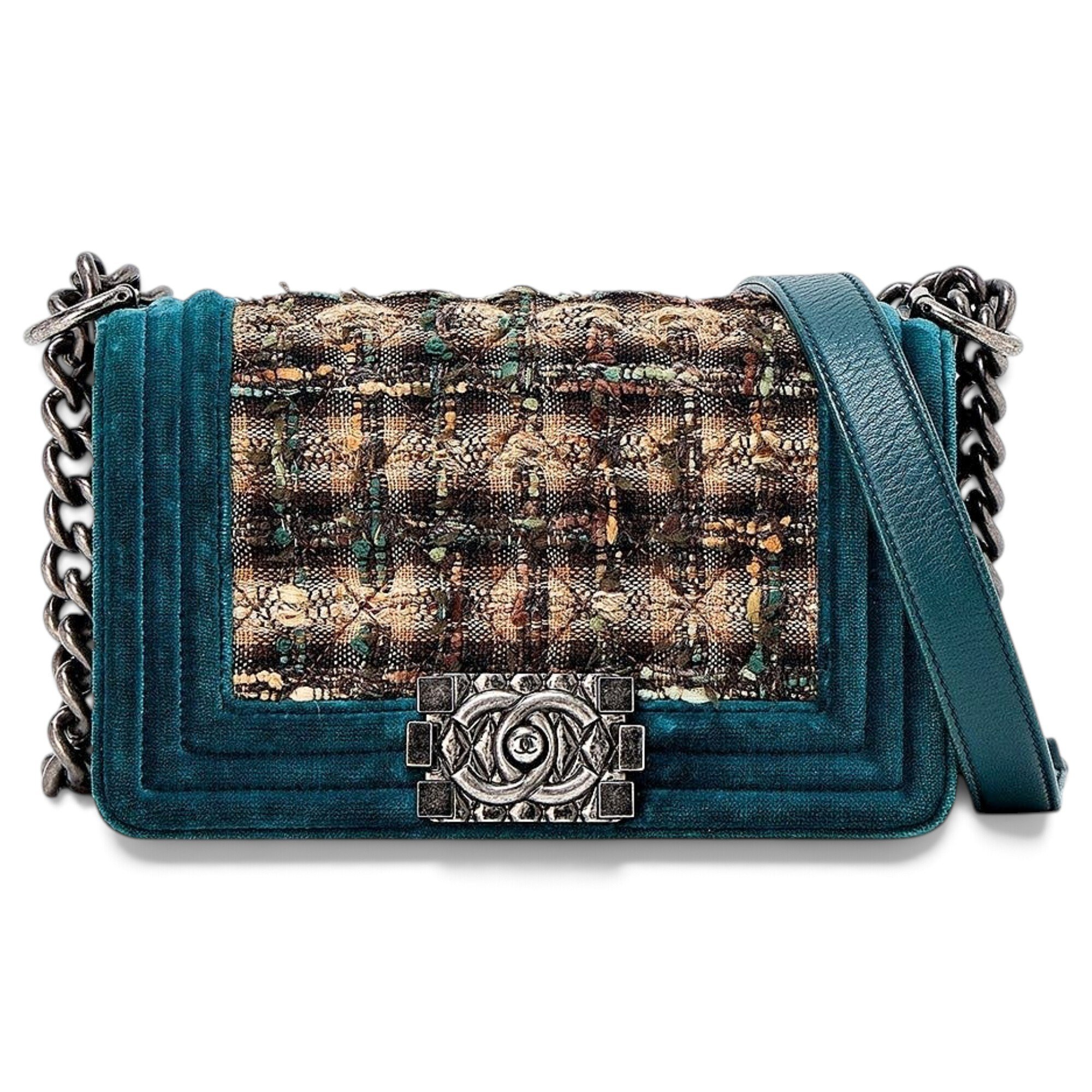 Boy velvet handbag