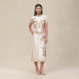 "Brides de Gala Gold" short-sleeve sweater