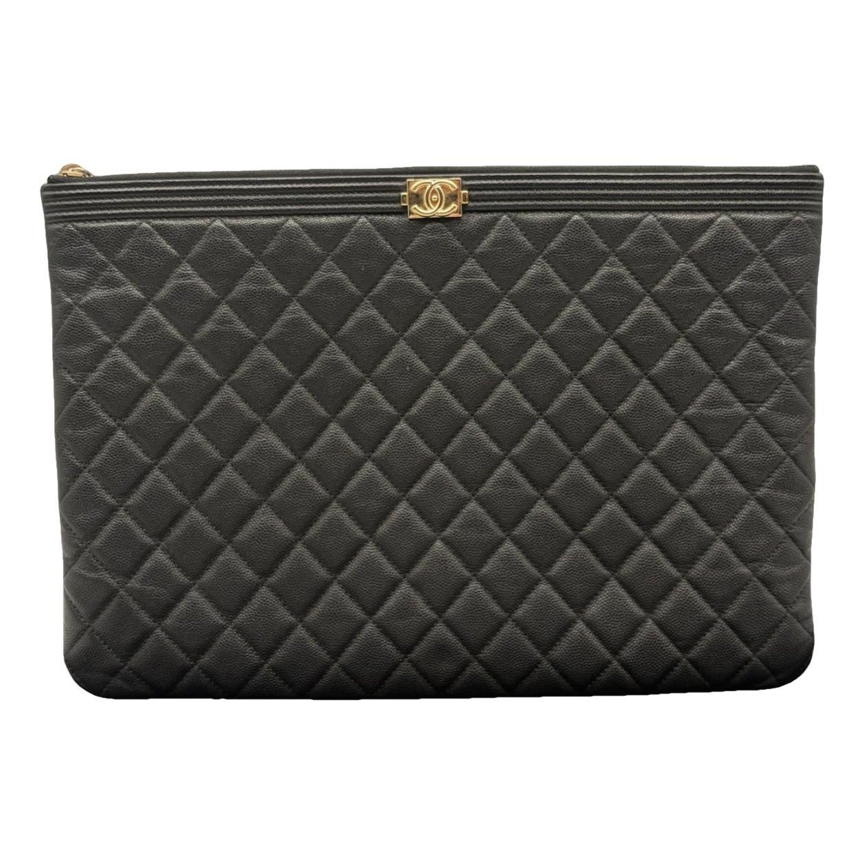 Boy leather clutch bag