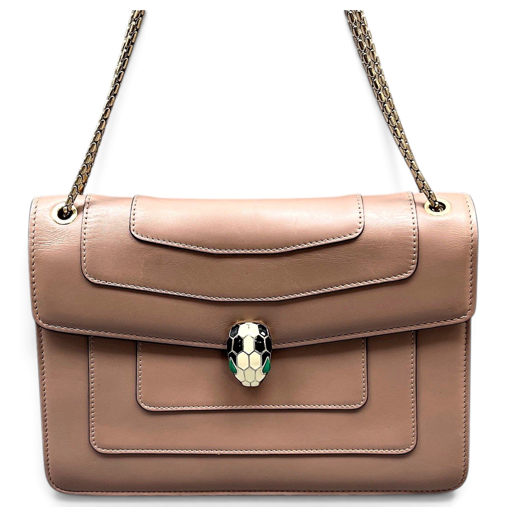 Serpenti leather handbag