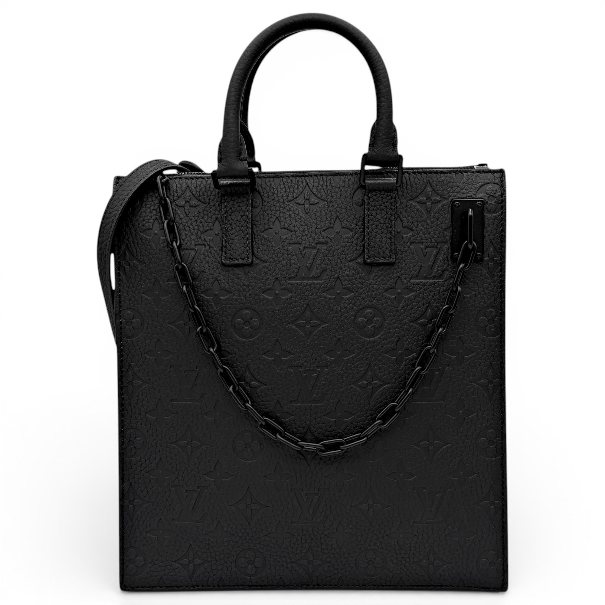 Plat pony-style calfskin tote