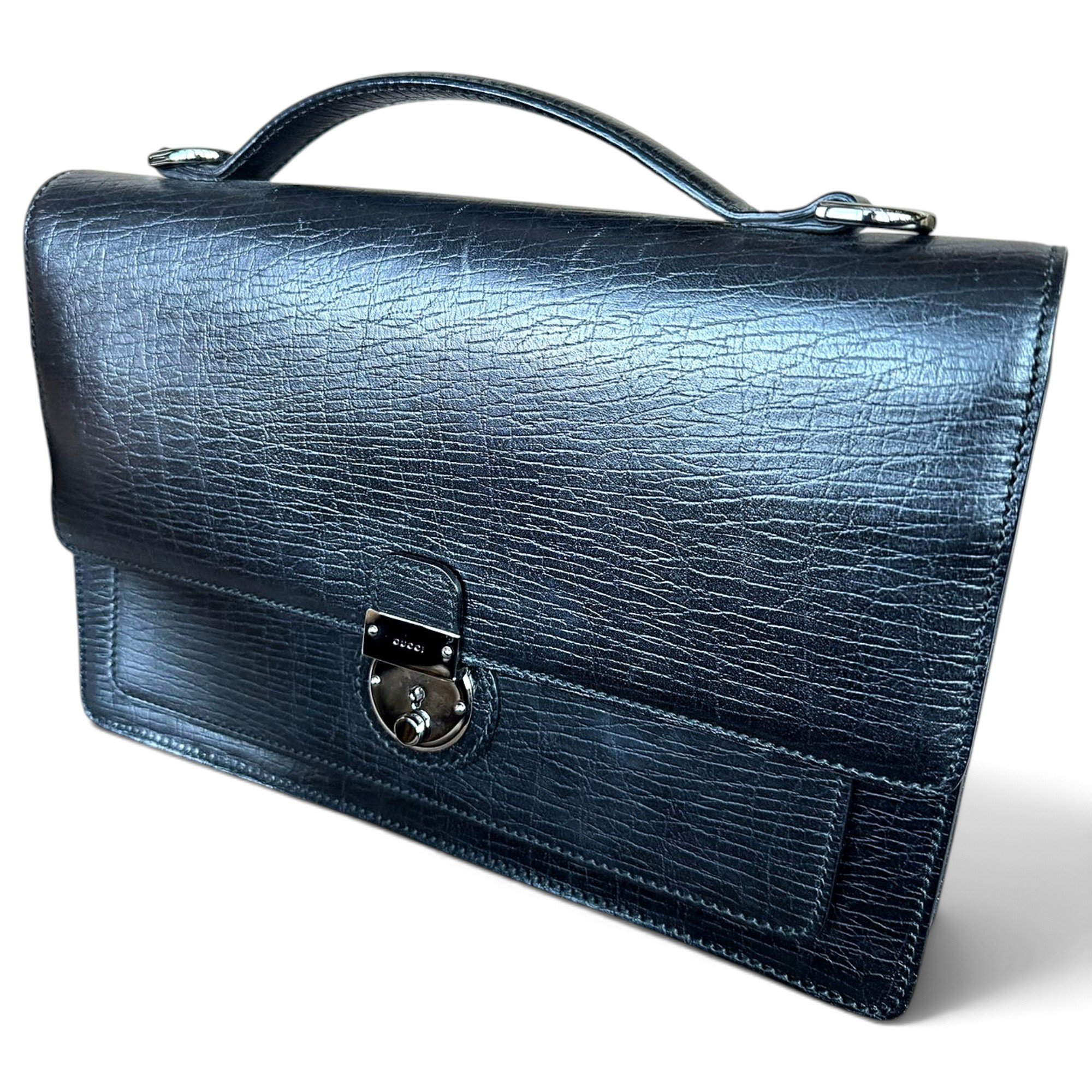 Leather clutch bag