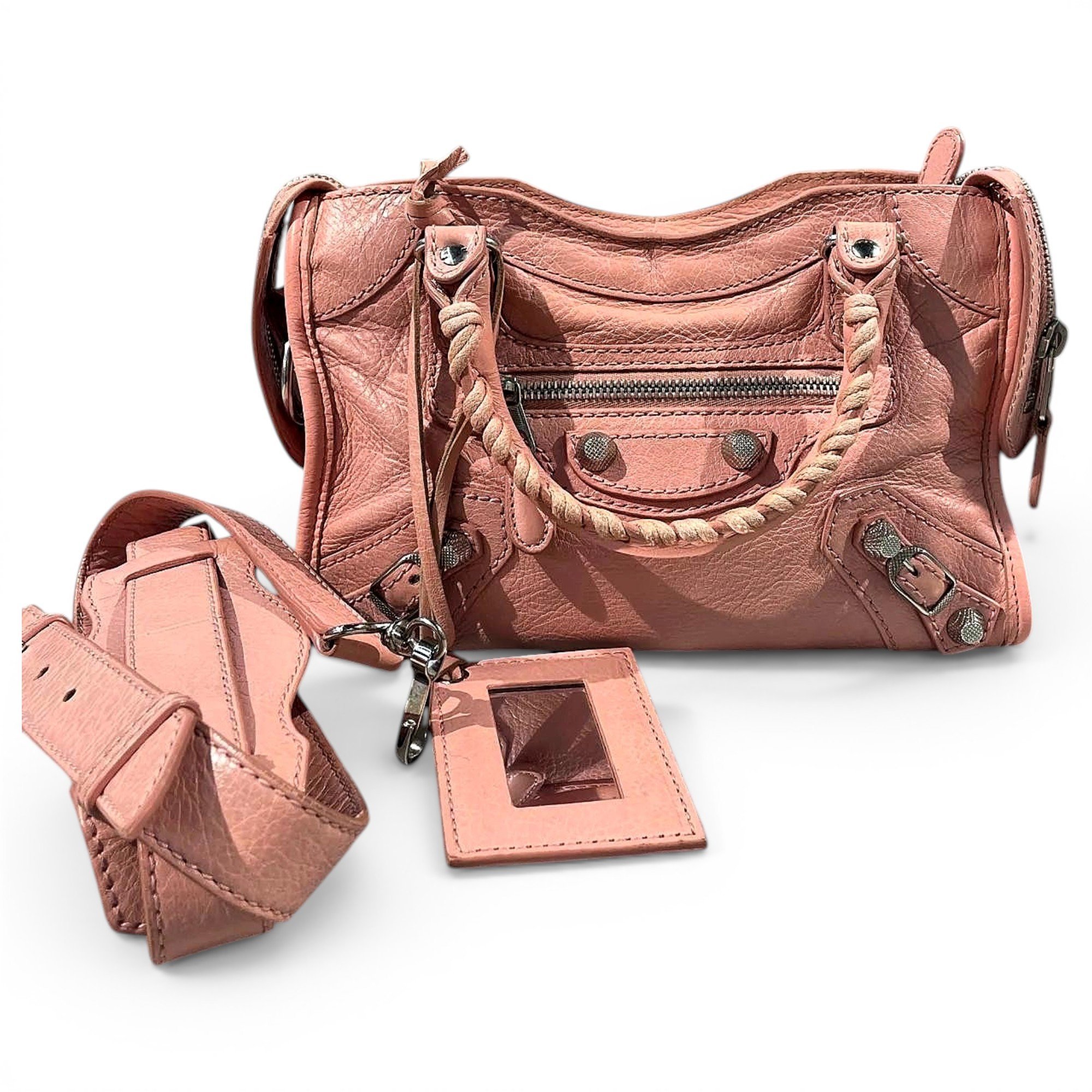 City leather mini bag