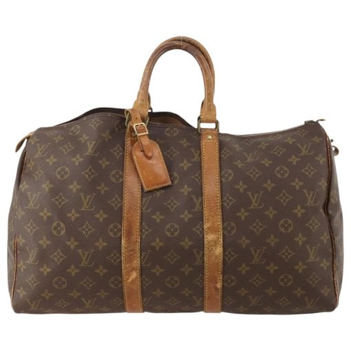 Keepall leather travel bag