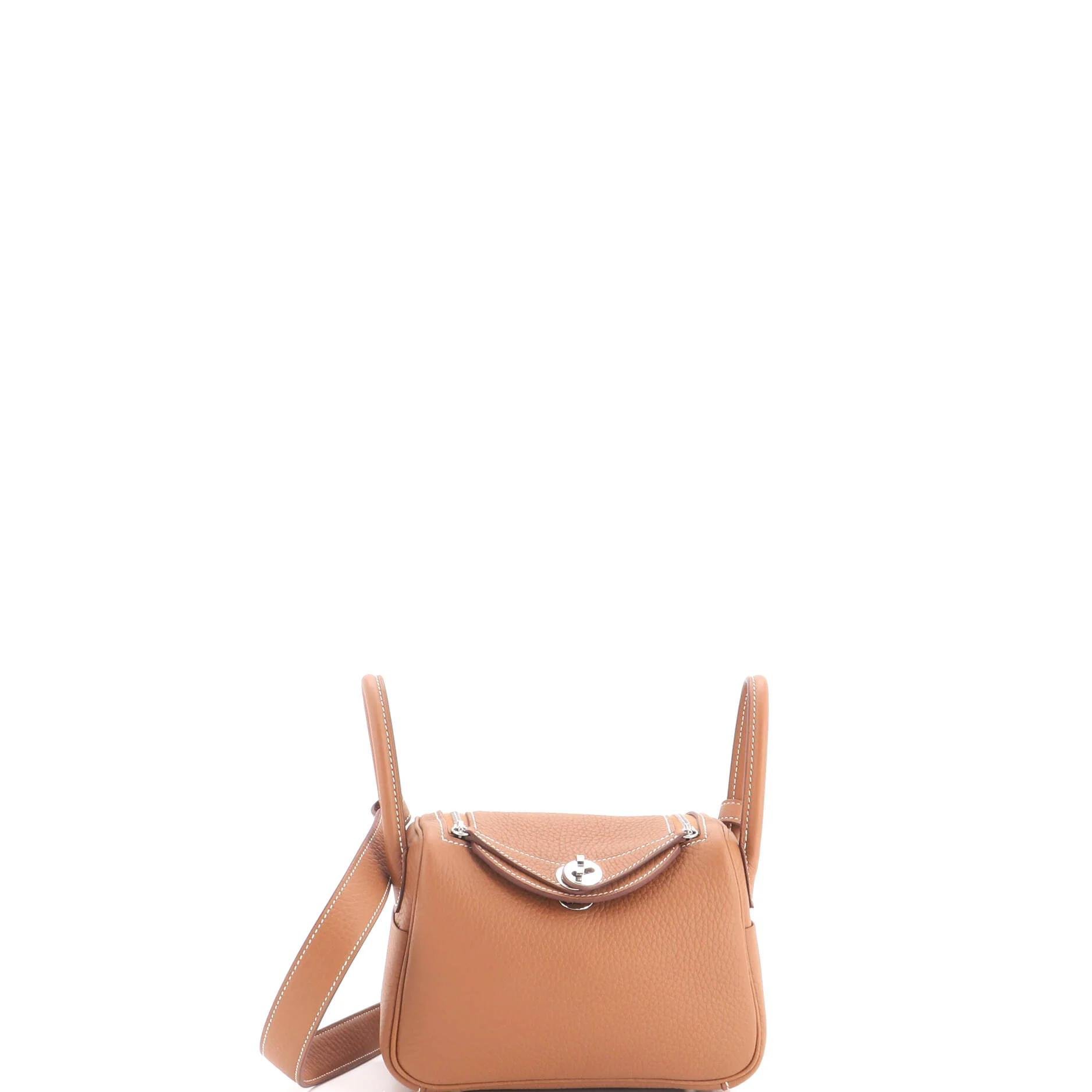 Hermes Lindy Handbag Clemence Leather 2024