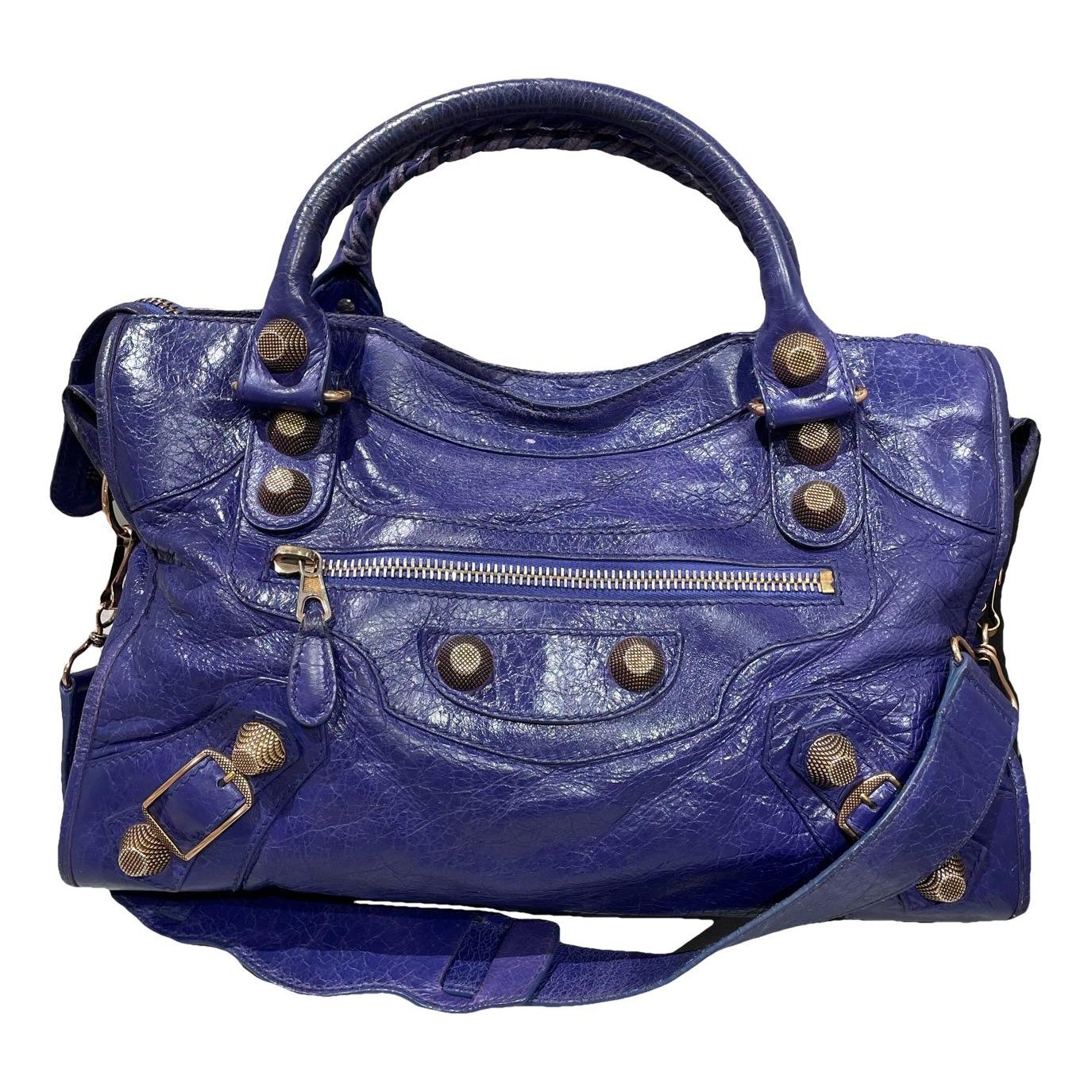 City leather handbag