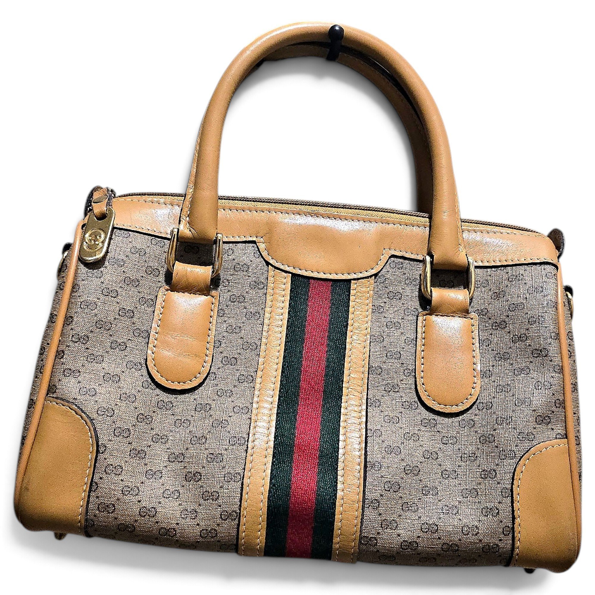 Boston leather bowling bag