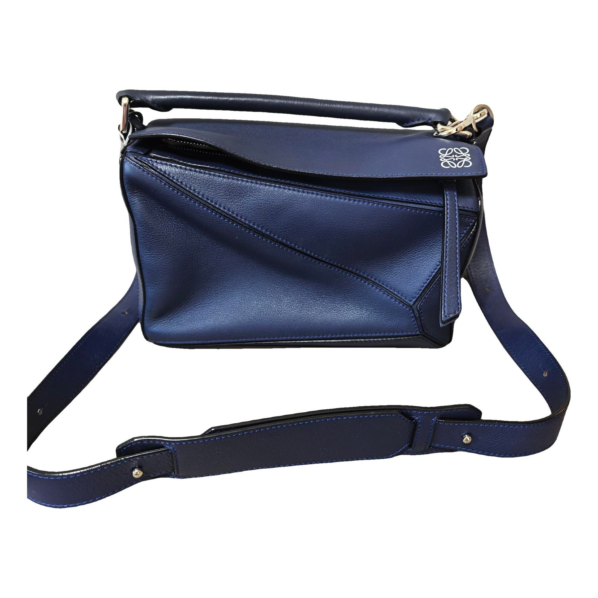 Puzzle leather handbag