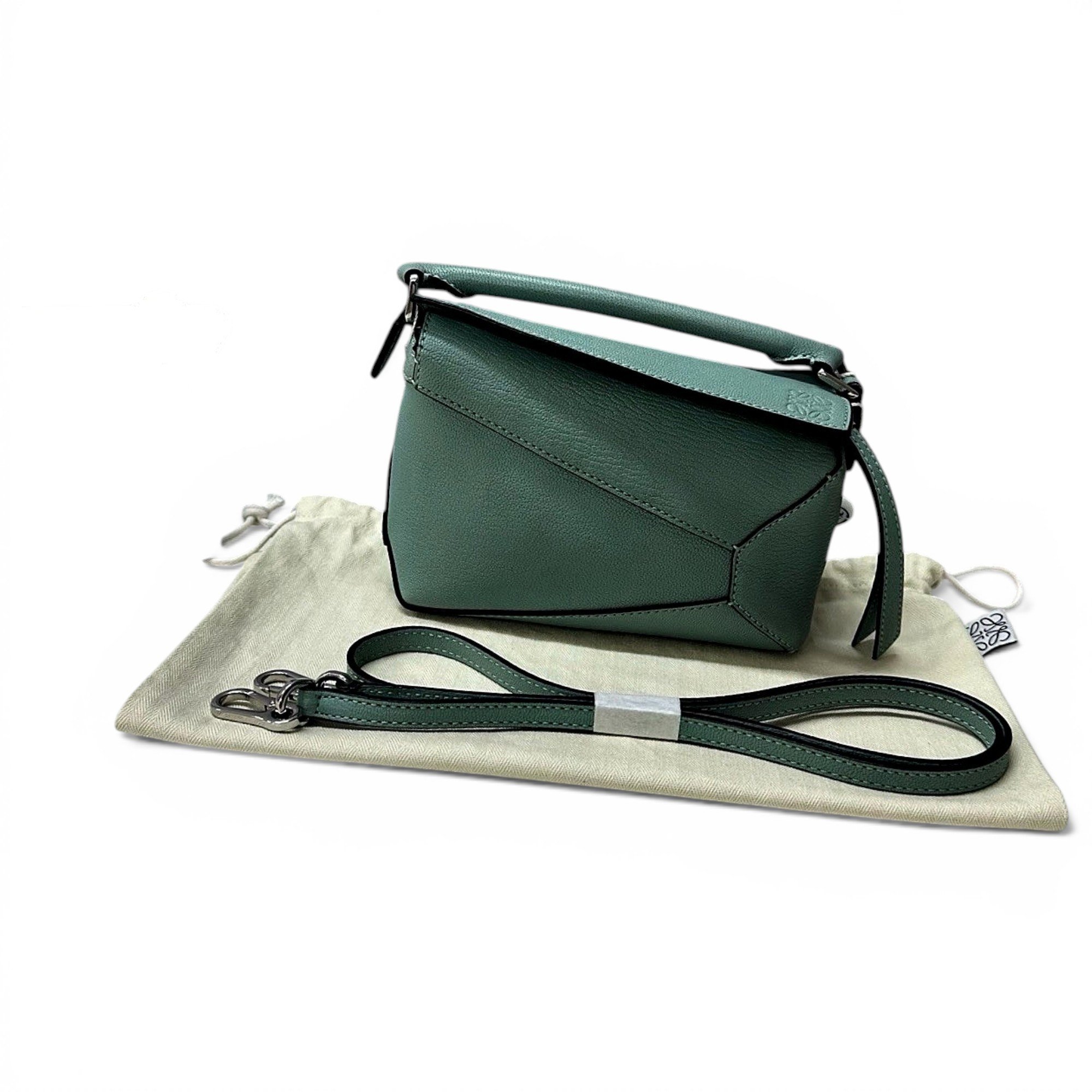 Puzzle leather handbag