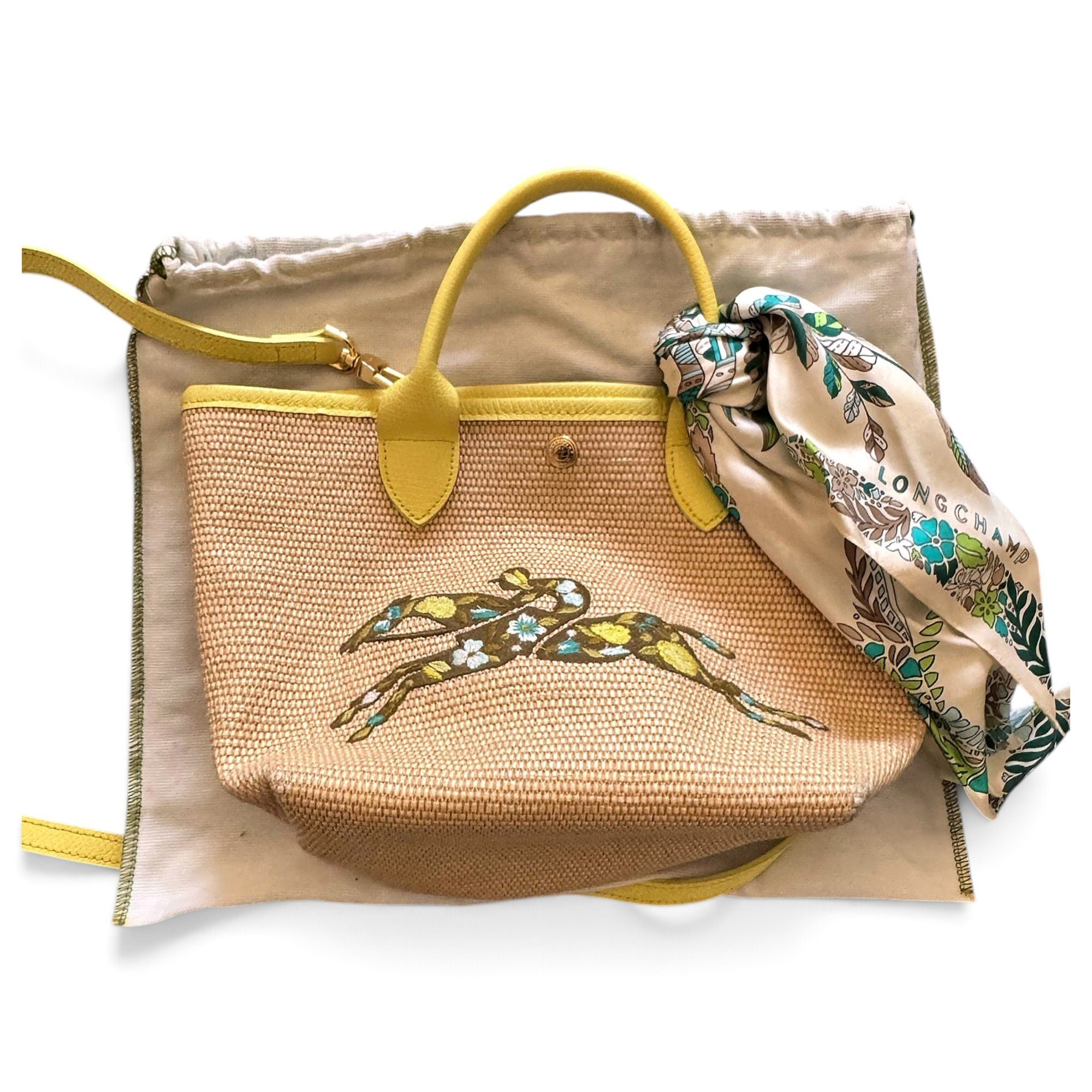 Longchamp Pliage leather tote