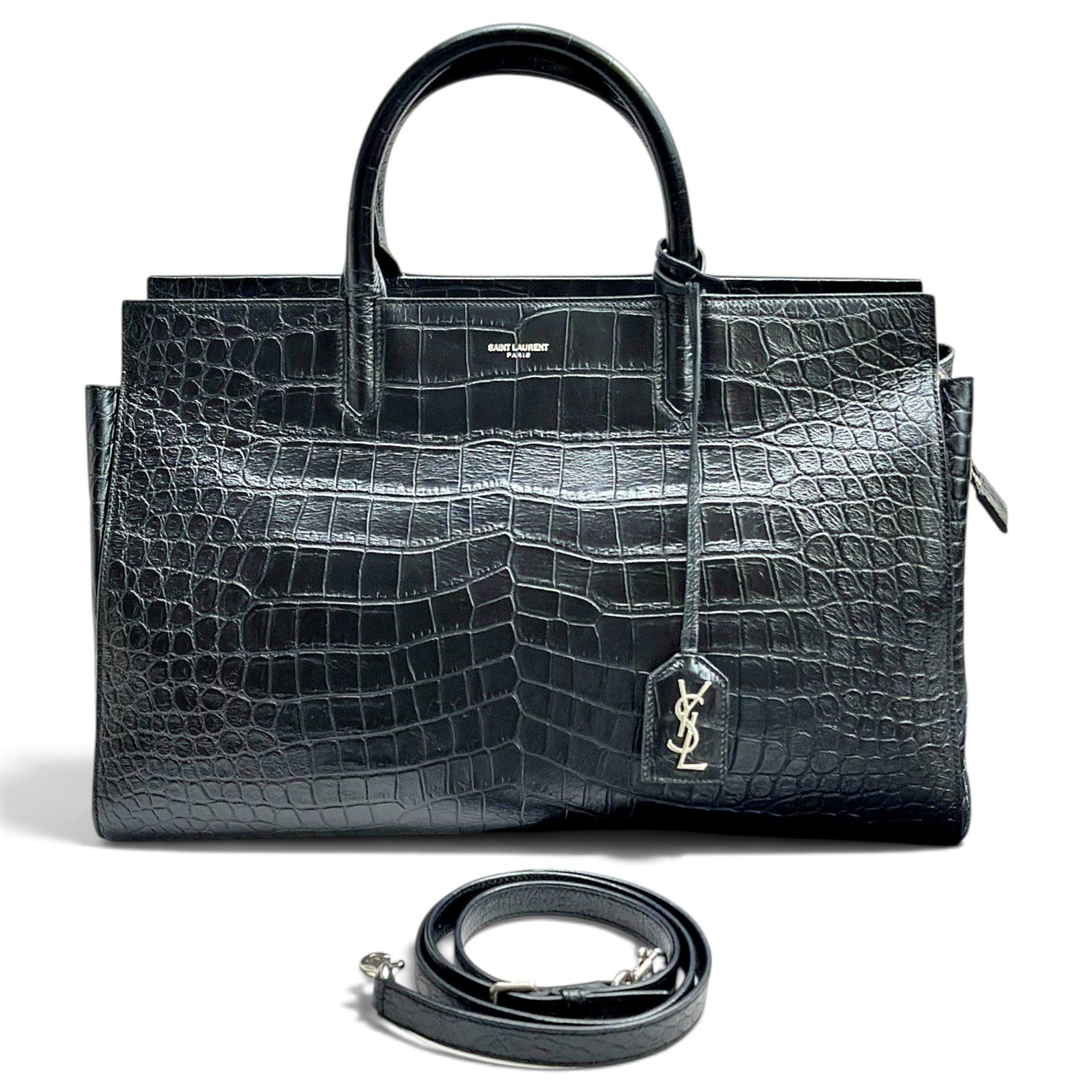 Cabas Rive Gauche leather handbag