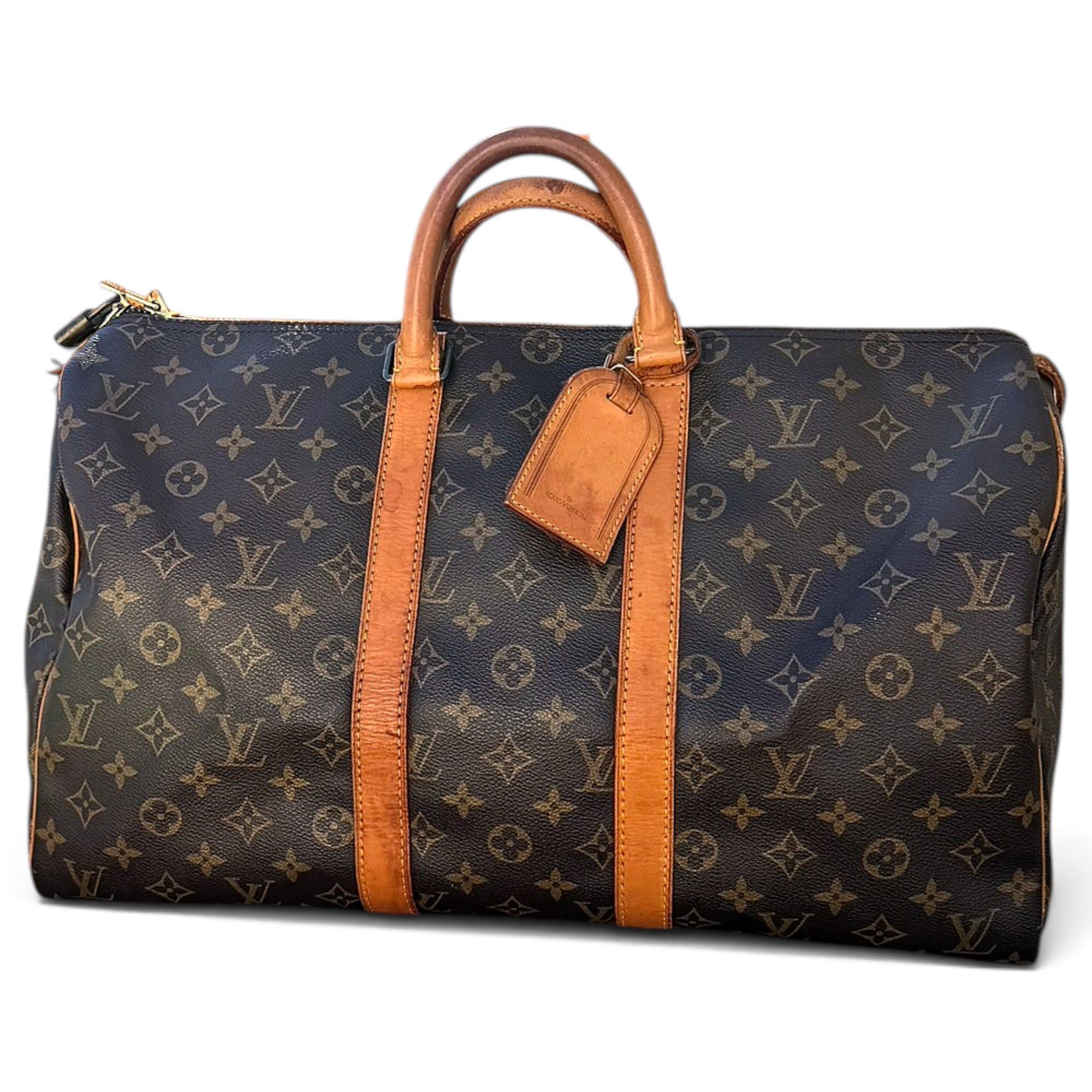 Keepall leather travel bag