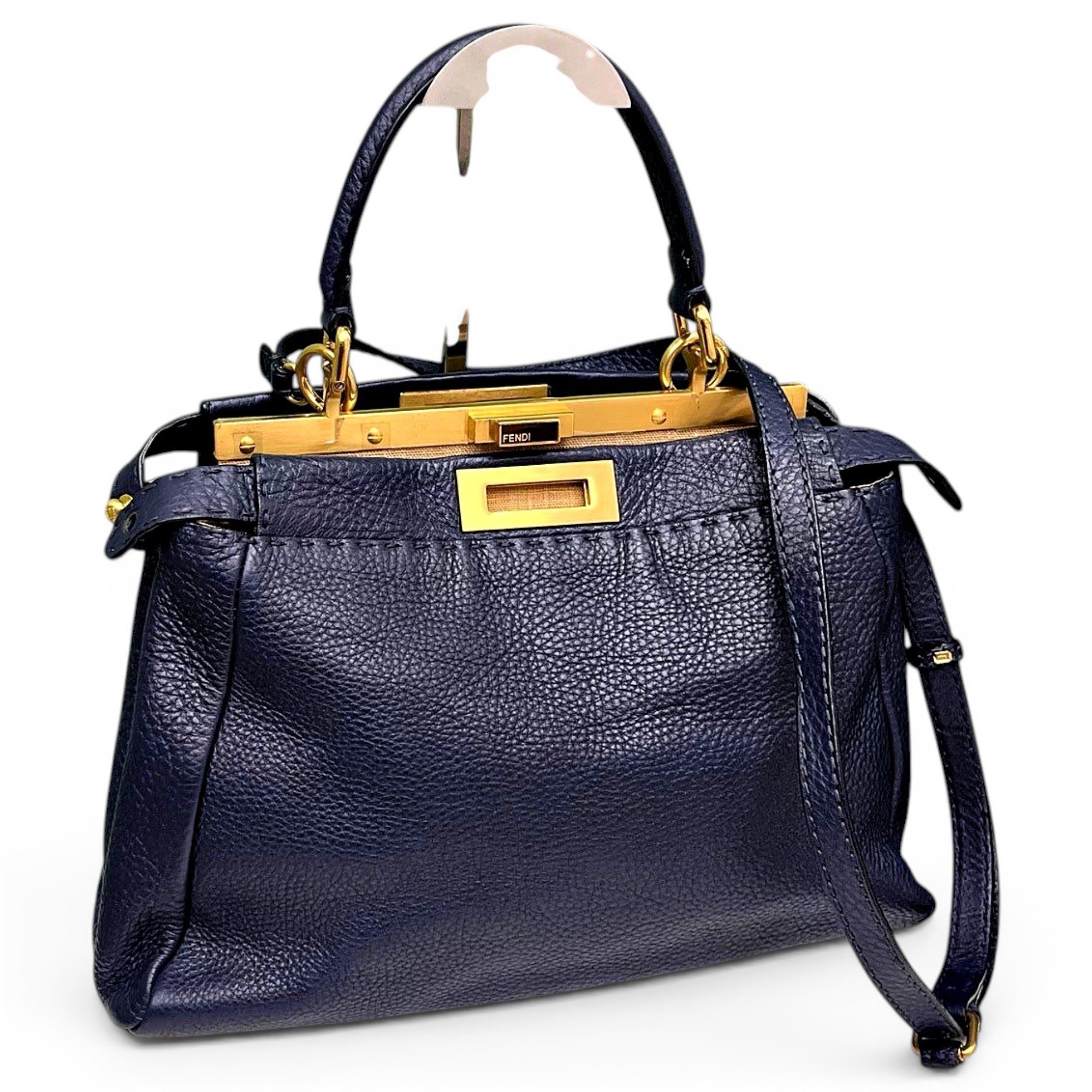 Peekaboo leather handbag