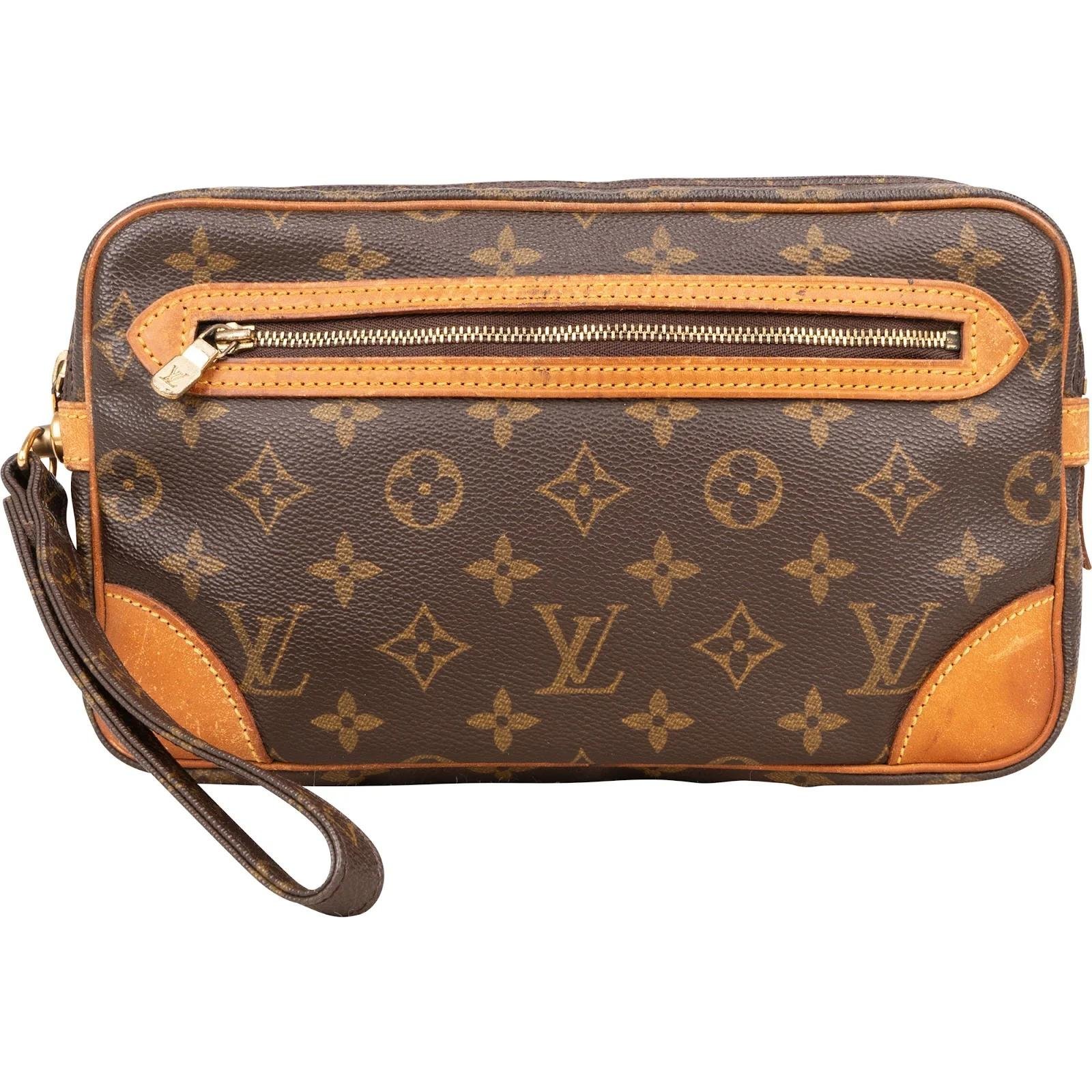 Louis Vuitton Marly Dragonne leather clutch bag