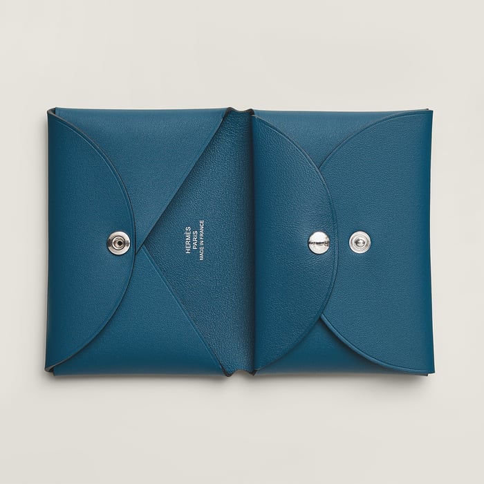 Deep Blue Calvi Duo Compact Card Holder